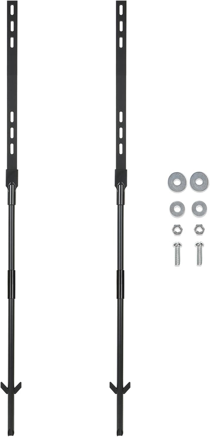 2 Pack 48 inches Metal Yard Sign Stakes, Black Yard Sign Holder, Sturdy Rustproof Traffic Signs Posts, for Outdoor Lawn Garden Parking Garage, Fits 10x14 Inch Signs (not Included)