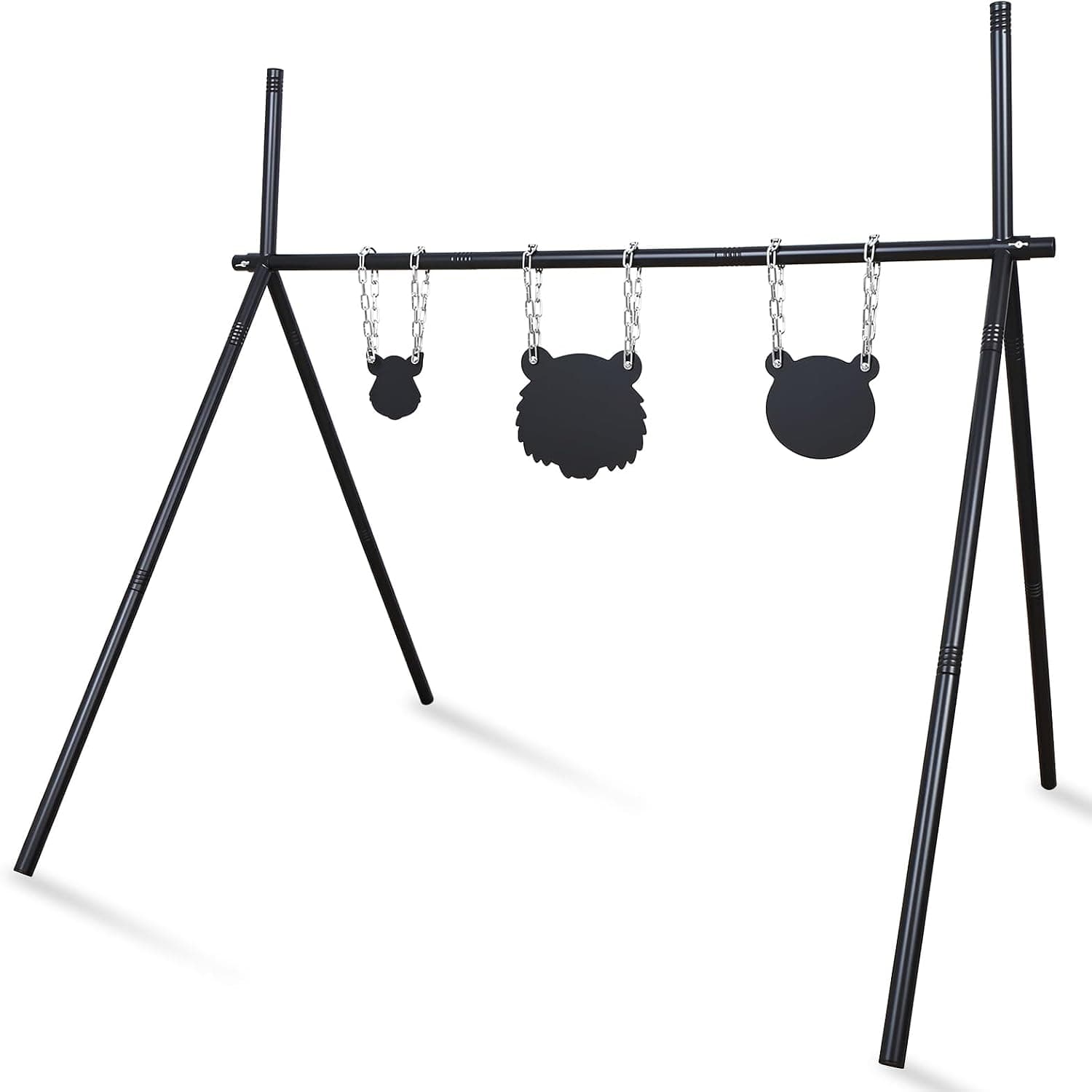 3mm Thick Steel Targets with 32'' Tall Adjustable Stand for Pistol, .22LR, Airgun, BB Gun Training & Outdoor Shooting Practice