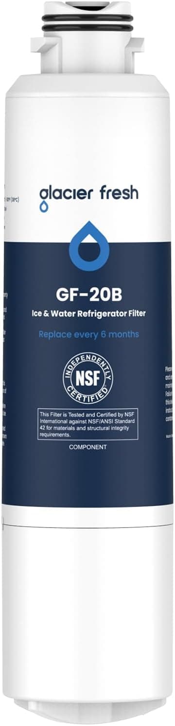 GLACIER FRESH Compatible with Samsung DA29-00020B Refrigerator Water Filter, DA29-00020A/B, DA29-00020B-1, HAF-CIN/EXP, 46-9101, RF4267HARS For French Door Fridge Kitchen (Pack of 1)