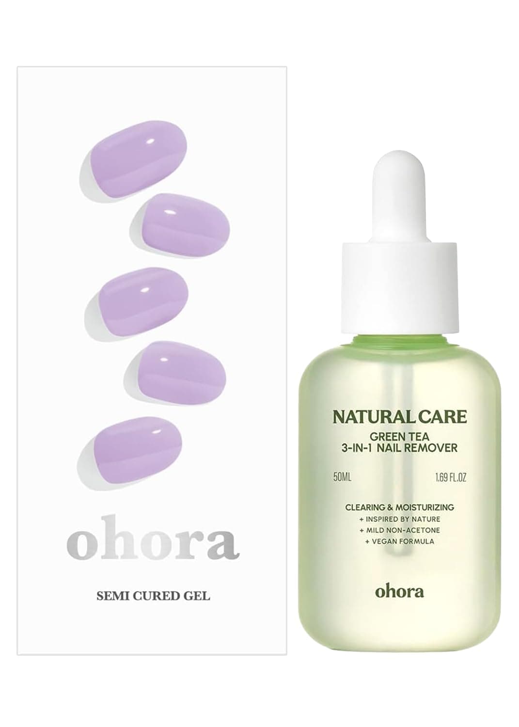 ohora Semi Cured Gel Nail Remover Set (N Cream Very Peri & 3-in-1 Remover) - Professional Salon-Quality Nail Care)