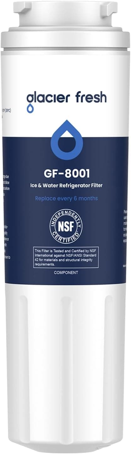 GLACIER FRESH UKF8001 Compatible with Whirlpool Refrigerator Water Filter 4, EDR4RXD1, EveryDrop Filter 4, 4396395, Maytag UKF8001, UKF8001AXX, WHR4RXD1, KAD4RXD1, 46-9006, Puriclean II, Pack of 1