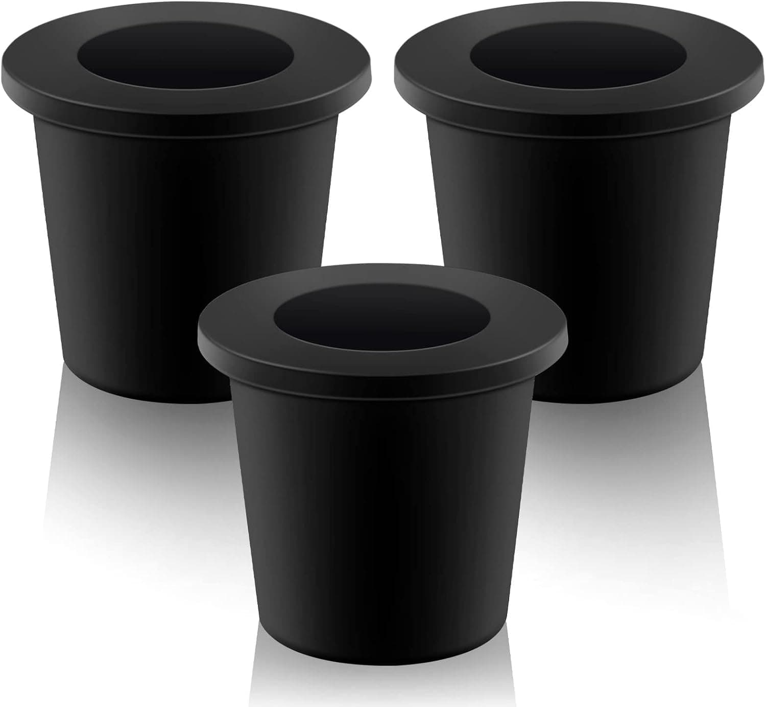 Prudiut 1000 Set Patio Table Umbrella Hole Ring and Cap Set, 2in Standard Umbrella Hole Ring Plug and Cap Set for Glass Outdoors Patio Garden Table Deck Yard (Black)