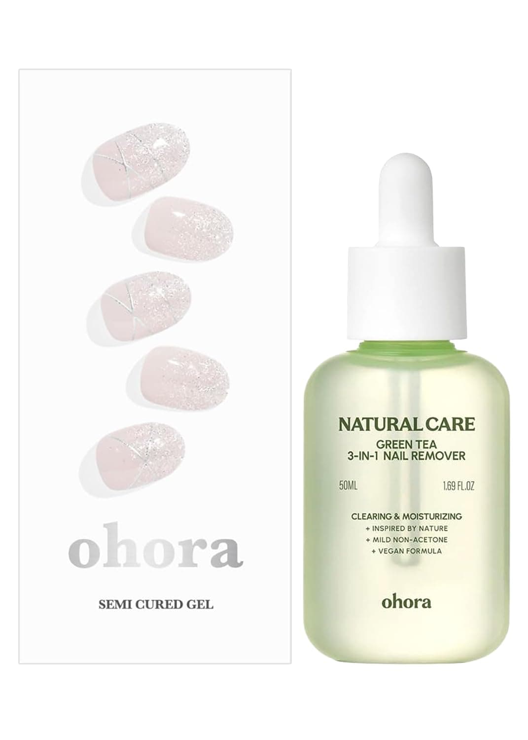 ohora Semi Cured Gel Nail Remover Set (N Dress Up & 3-in-1 Remover) - Professional Salon-Quality Nail Care