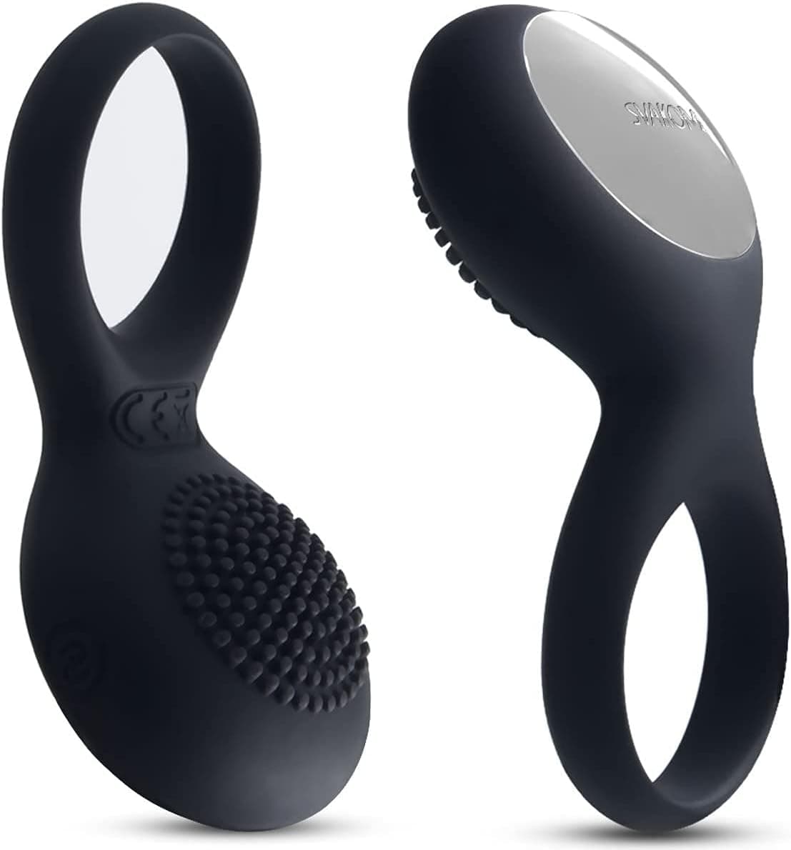 SVAKOM Vibrating Cock Ring Pennis Ring for Men Couples Pleasure, Penis Rings Male Erection Enhancing Sex Toy & Female Clit Vibrators Adult Toy, Black | 5x5 Vibrations, Stretchy Penis Rings, for Women Couples Pleasure, Harder Longer Stronger, Male Stimulation, IPX7 Waterproof