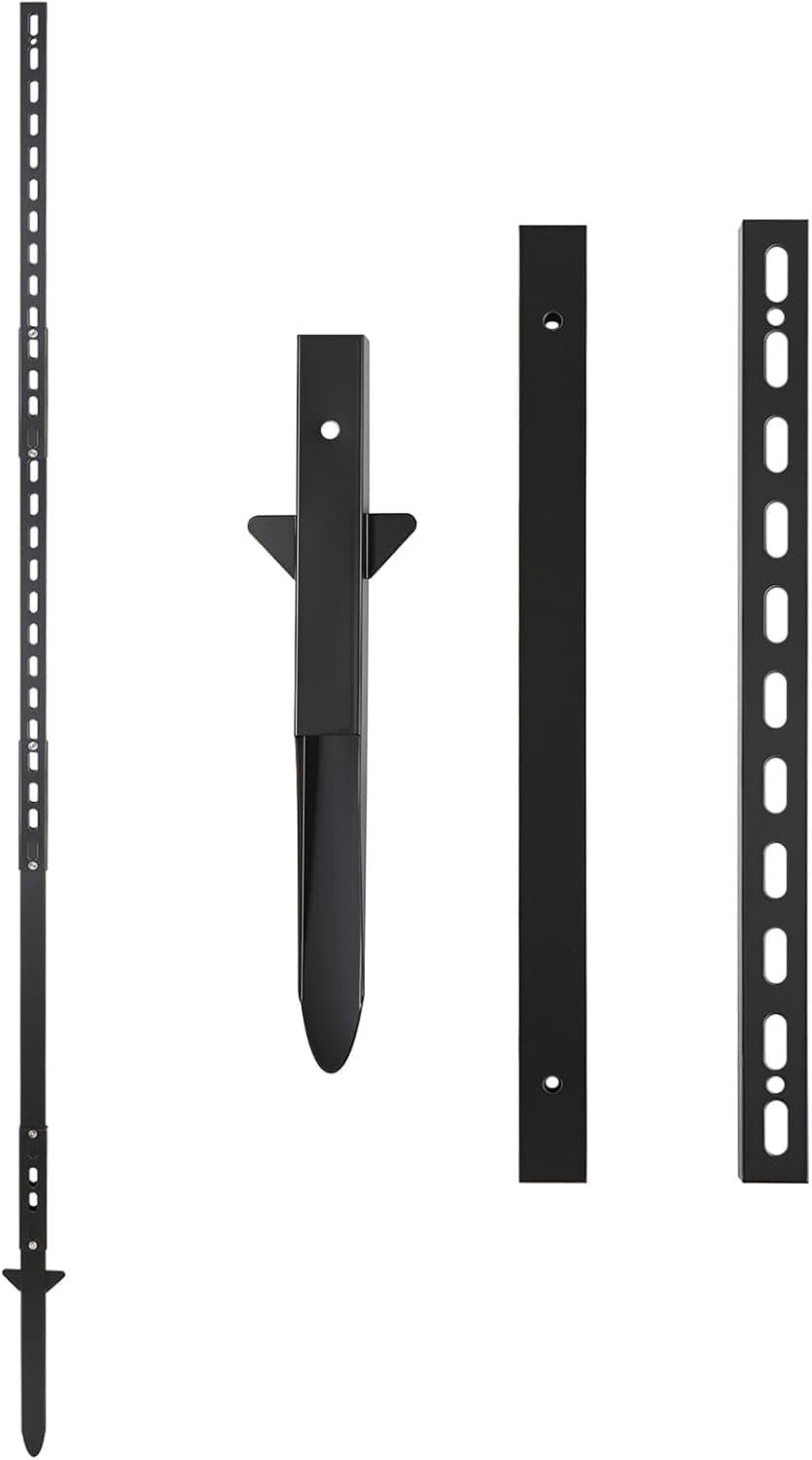 6 Ft Yard Sign Stakes, Aluminum Yard Sign Holder with Pre-drilled Holes, Black Rust-proof Sign Posts for Outside, Adjustable Metal Stake for Fence, Road, Traffic and Garden