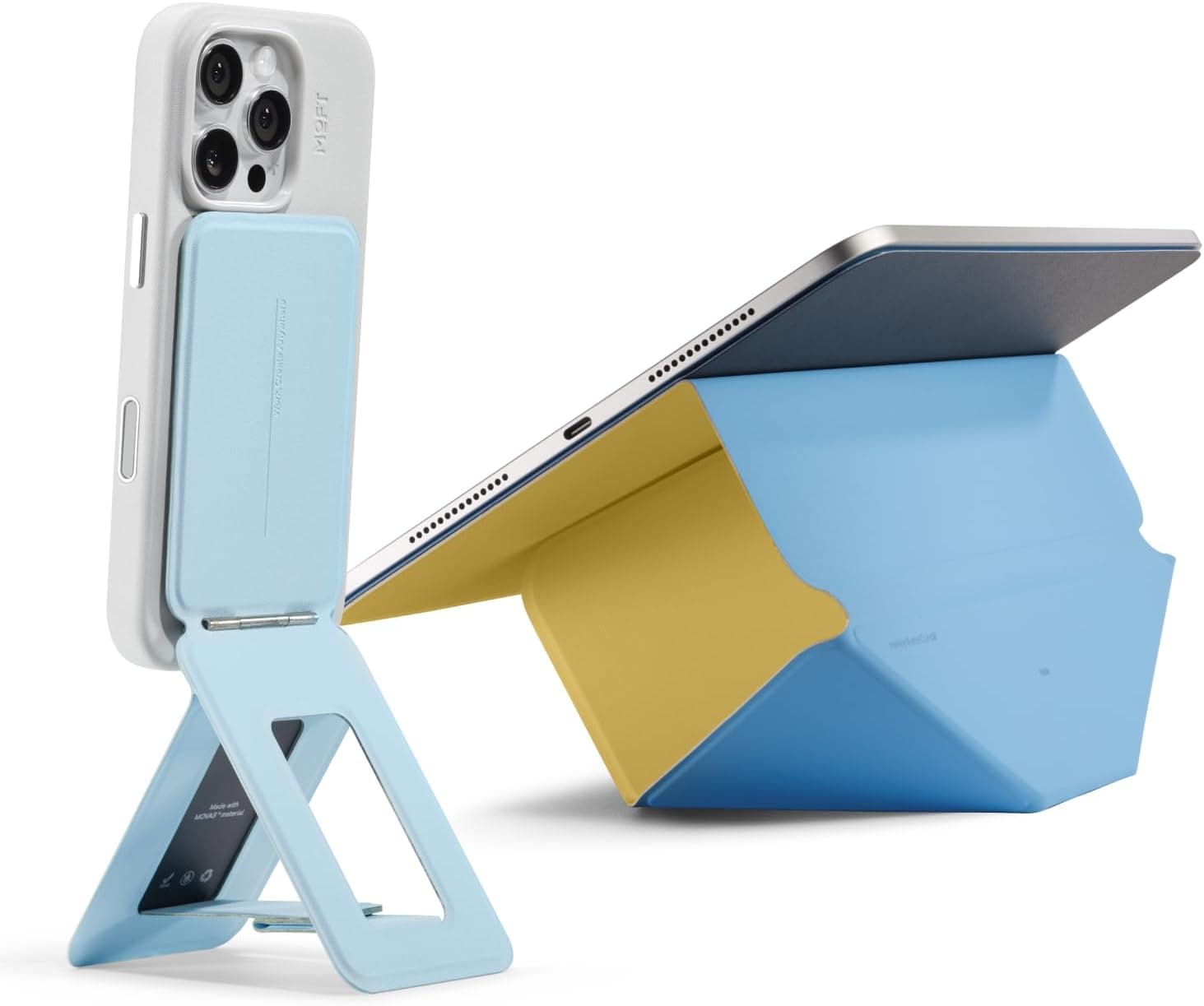 MOFT Dynamic Folio Case for iPad mini Panna Cotta & Phone Tripod Stand Soothing Mist