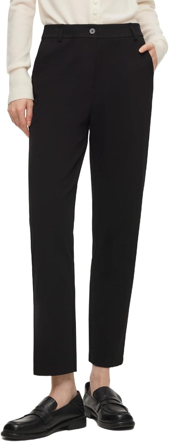 GOELIA Women's Dress Pants Work Business Pants Tummy Control Office Straight Leg Casual Pants