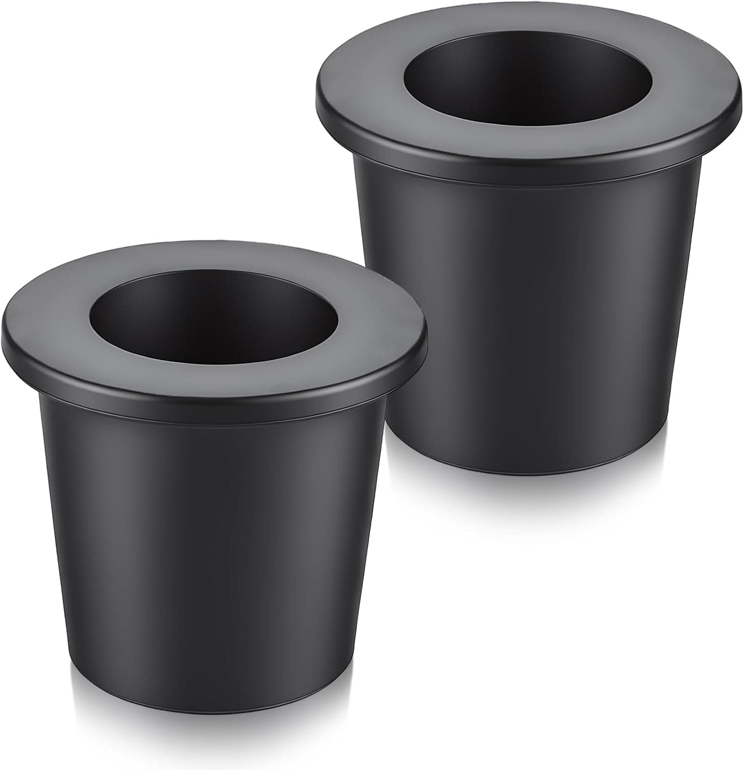 Prudiut Patio Table Umbrella Hole Ring Plug, 2Pcs Umbrella Cone Wedge Holder, Umbrella Pole Stabilizer for 2.5in Patio Table Hole and 1.5in Umbrella Pole Adapte(Black)