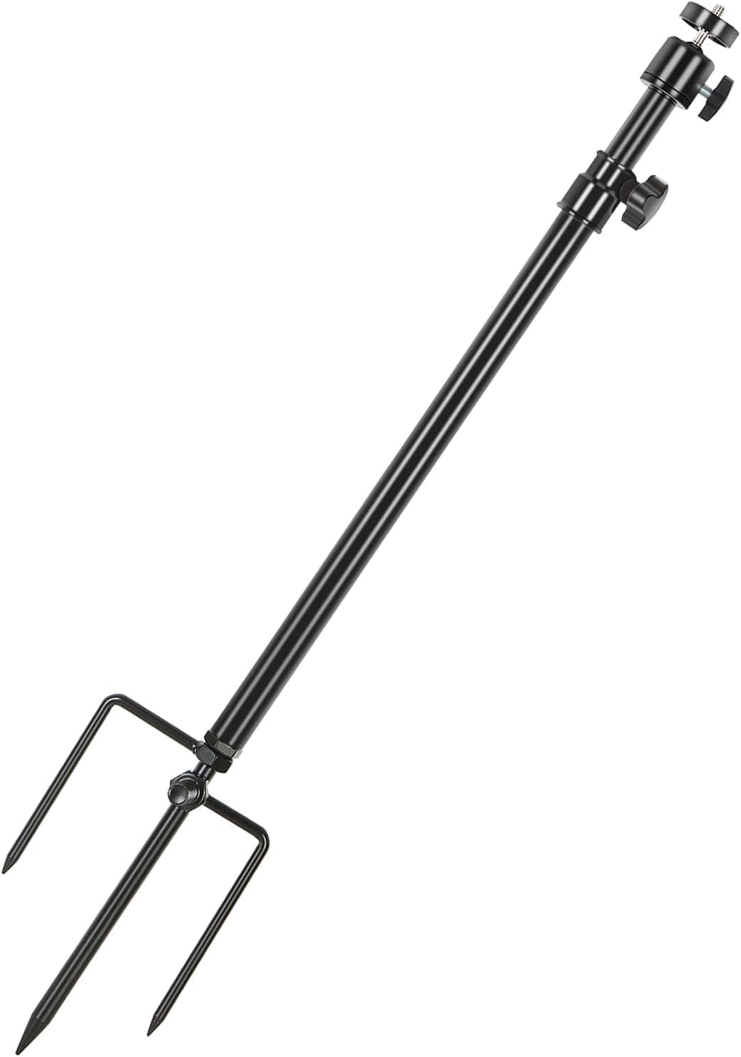 Universal Camera Stand Tripod Bracket on Soft Ground Stand for Hunting Fishing Black Adjustable Universal Thread Connection 1/4''-20 (Black)