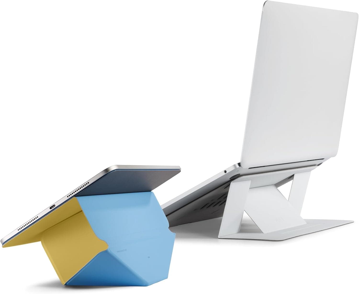 MOFT Dynamic Folio Case for iPad mini Panna Cotta & Invisible Laptop Stand fits 7-11" Tablets & 11-14" Laptops Misty Cove