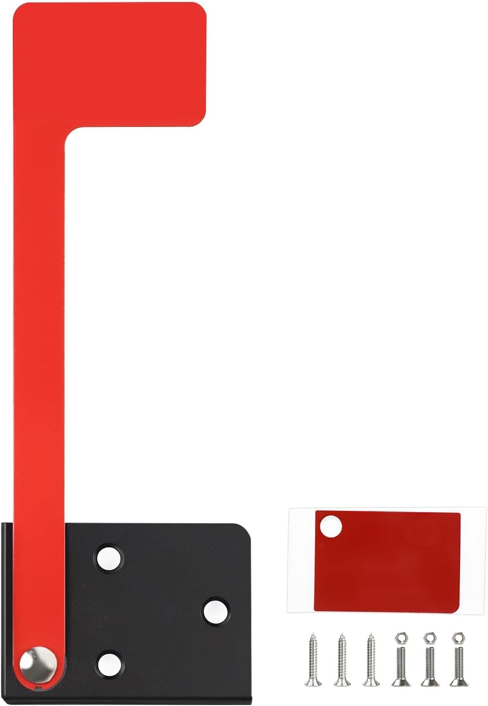 Mailbox Flag Replacement Kit, Galvanized Steel Flag for Mailbox, Heavy-Duty & Rust-Proof, Includes Adhesive and Screws for Metal or Wood Mailboxes