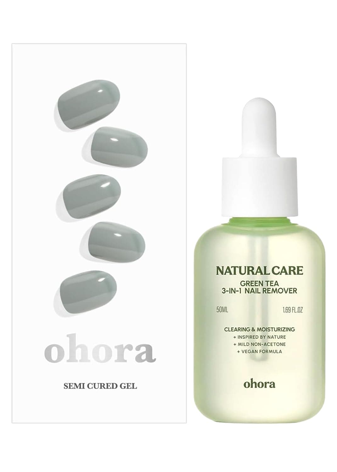 ohora Semi Cured Gel Nail Remover Set (N Cream Fog & 3-in-1 Remover) - Professional Salon-Quality Nail Care)
