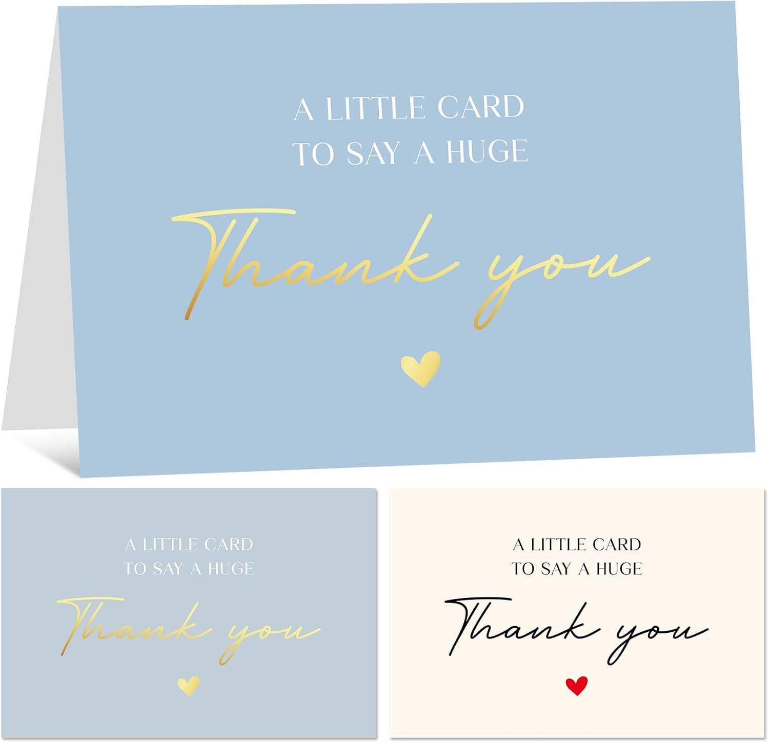 Thboxes Thank You Cards with Envelopes, 36 Pack 4 x 6 Inch Thank You Notes Cards with Envelopes and Stickers, Blank Card Stationary Set for Weddings, Showers, Business, Birthdays, Graduation, Teacher