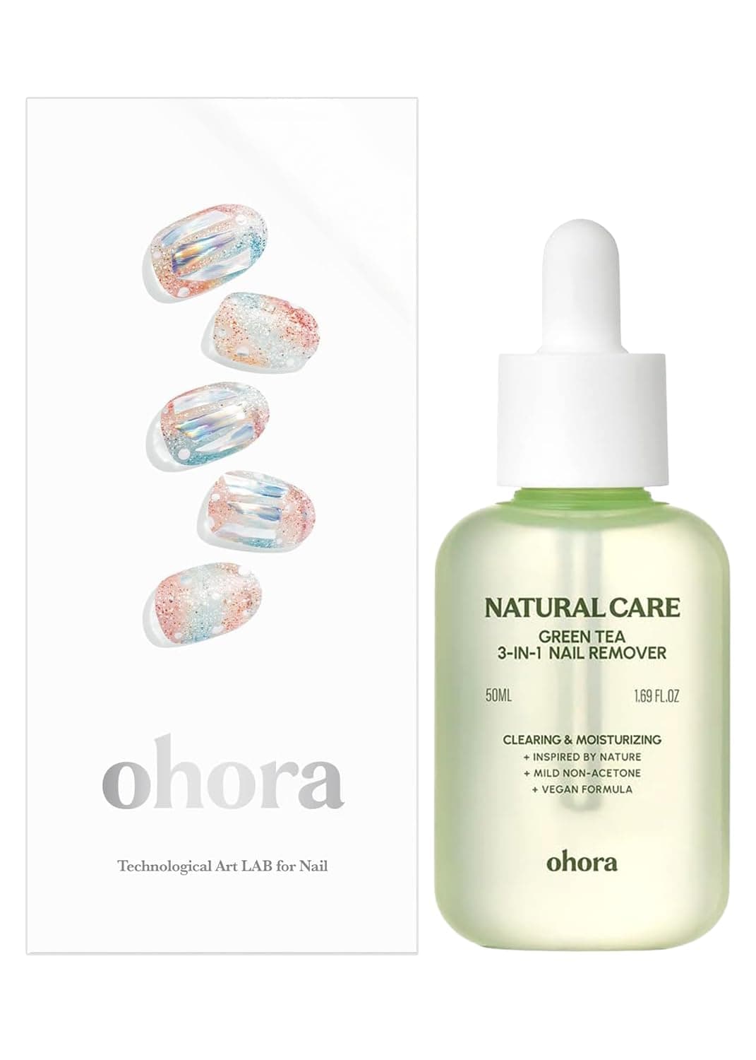 ohora Semi Cured Gel Nail Remover Set (N Newtro no.1 & 3-in-1 Remover) - Professional Salon-Quality Nail Care)