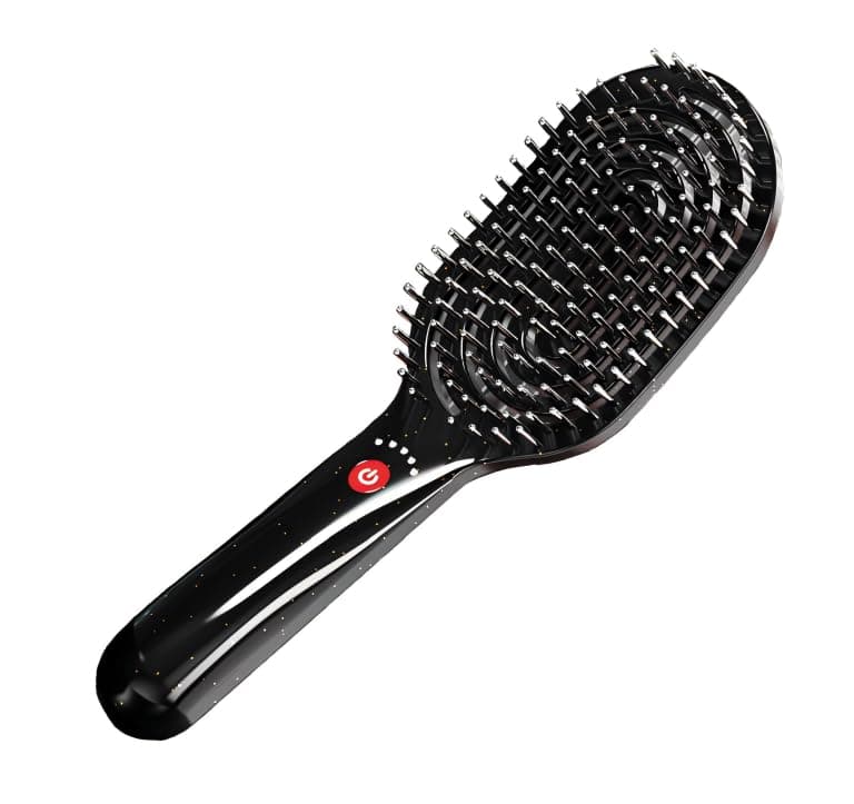 Scalp & Head Massage Comb Brush Electric, Professional Stainless Ems Hollowed Tools for Hair Growth and Styling Portable Microcurrent Deep Hair Massager for Women and Men (Black)