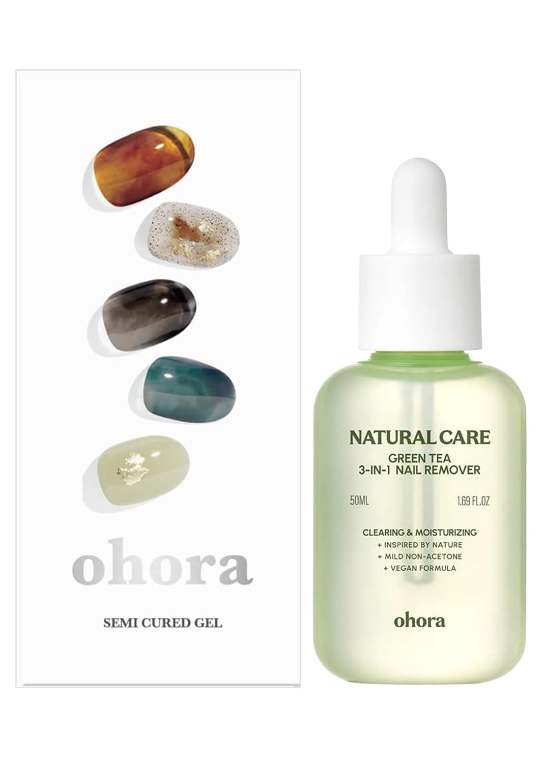 ohora Semi Cured Gel Nail Remover Set (N Dreaming & 3-in-1 Remover) - Professional Salon-Quality Nail Care
