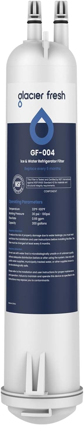 GLACIER FRESH EDR3RXD1 Refrigerator Water Filter, Compatible with 4396841, KAD3RXD1, WHR3RXD1, 4396841, 4396710, Filter 3, 46-9083,46-9030, 9030, 9083 Refrigerator Water Filter, 1 Pack