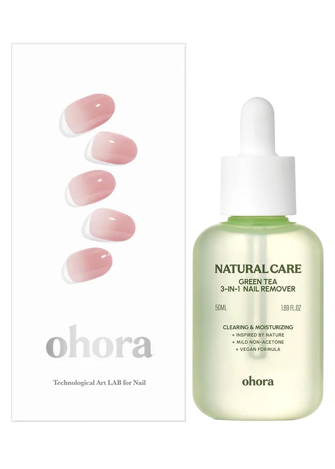 ohora Semi Cured Gel Nail Remover Set (N Milk Rose & 3-in-1 Remover) - Professional Salon-Quality Nail Care