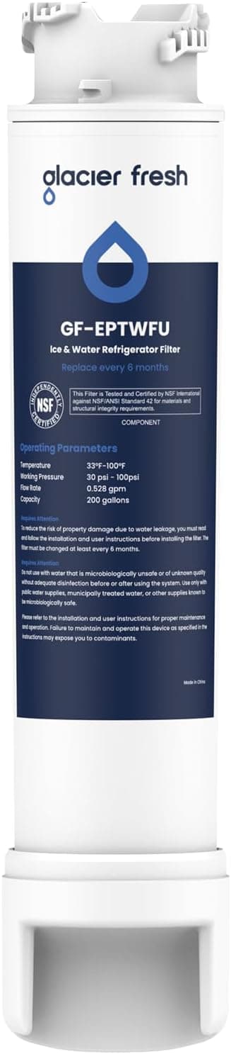 GLACIER FRESH GF-EPTWFU Water Filter Replacement, Compatible with EPTWFU01, EWF02, Pure Source Ultra II, Pure Source Ultra 2, 012505454226, 4562222, 807946701, 1 Pack