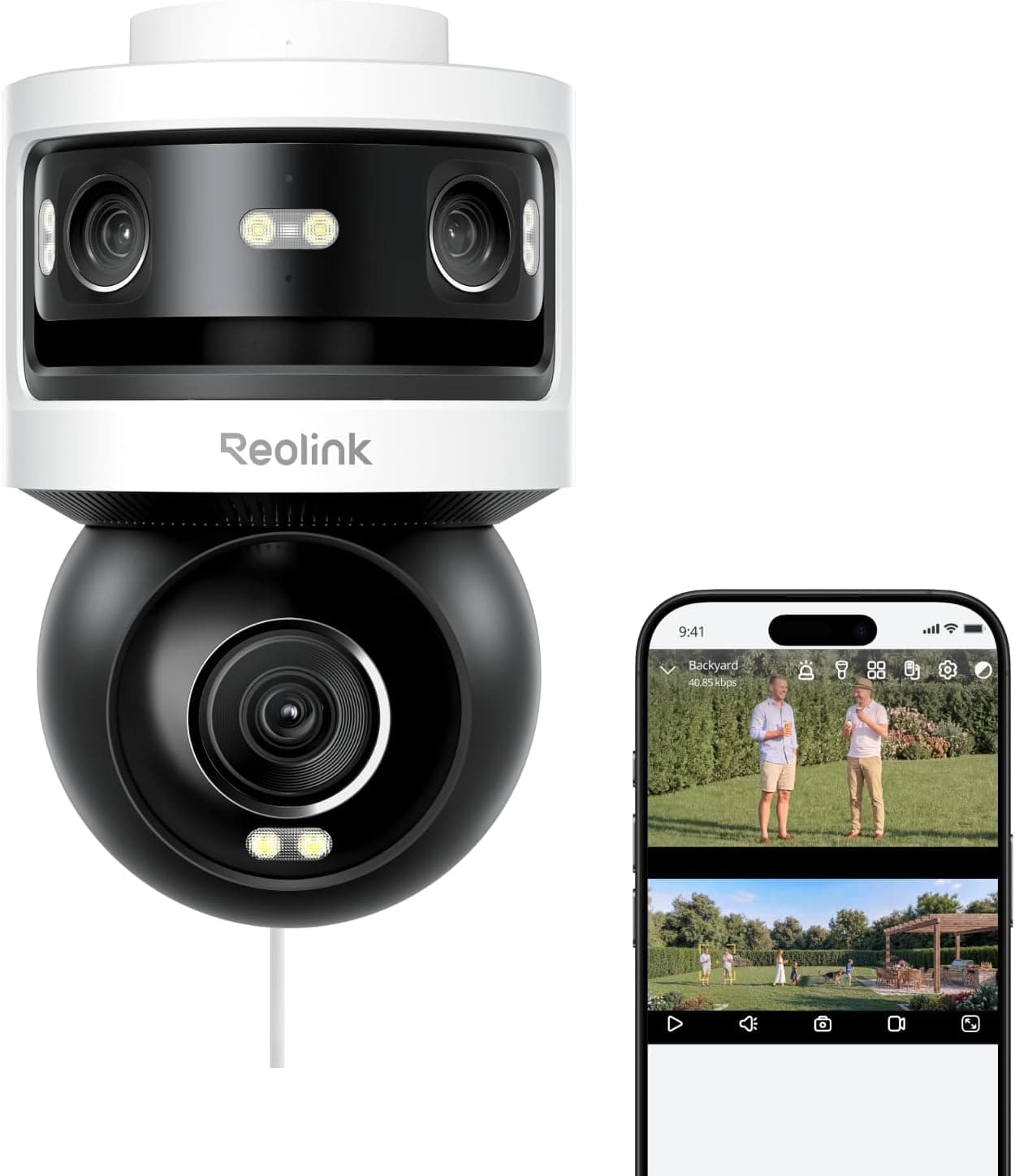 REOLINK Triple-Lens PoE Security Camera Outdoor, 10MP 180° Panoramic & 4K PT with Auto Tracking, AI Video Search, Perimeter Protection, Color & IR Night Vision, 24/7 Recording, OMVI 3i PoE