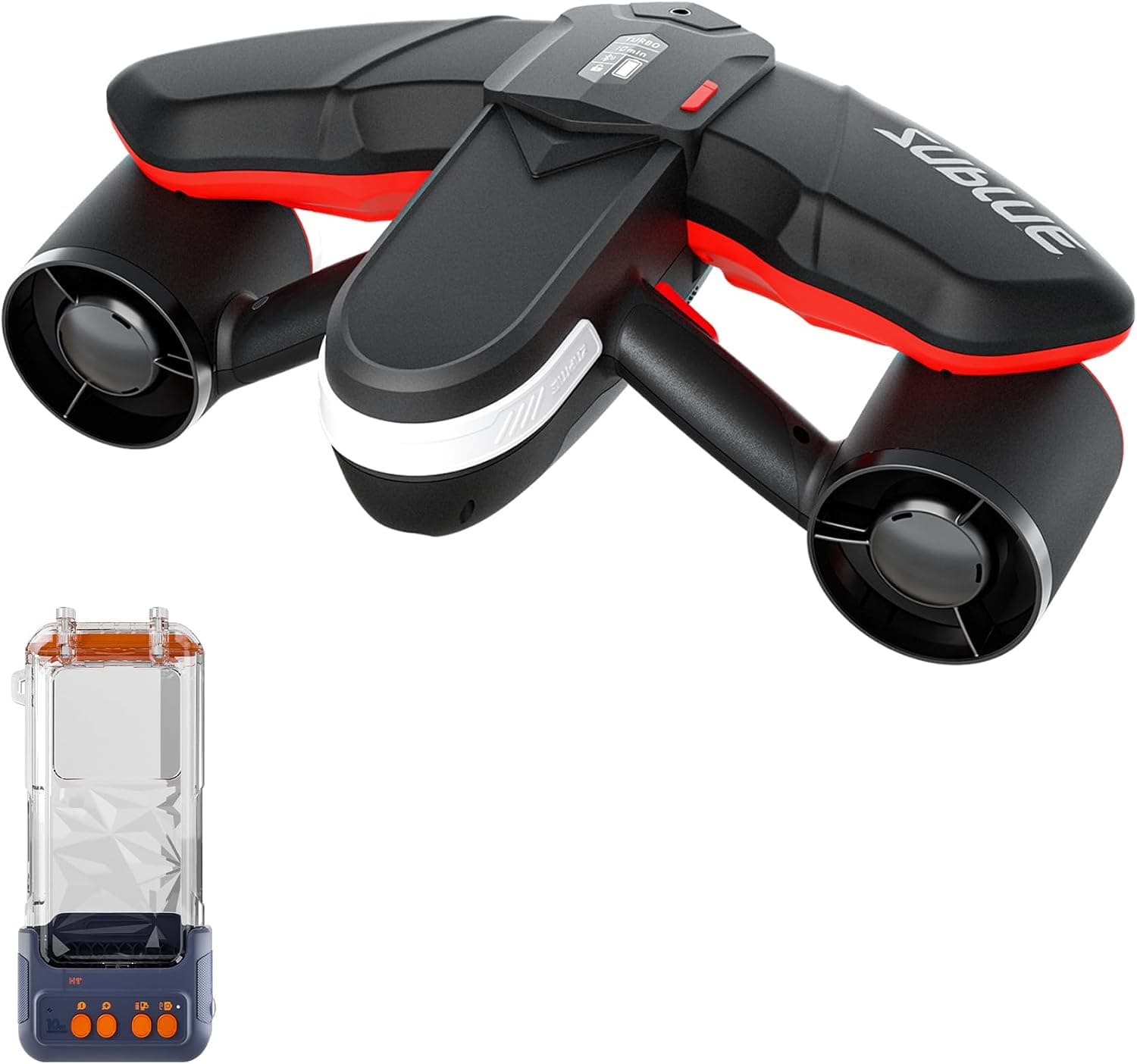 sublue Navbow Underwater Scooter (Red) with H1+ Smart Waterproof Phone Case Bundle Set