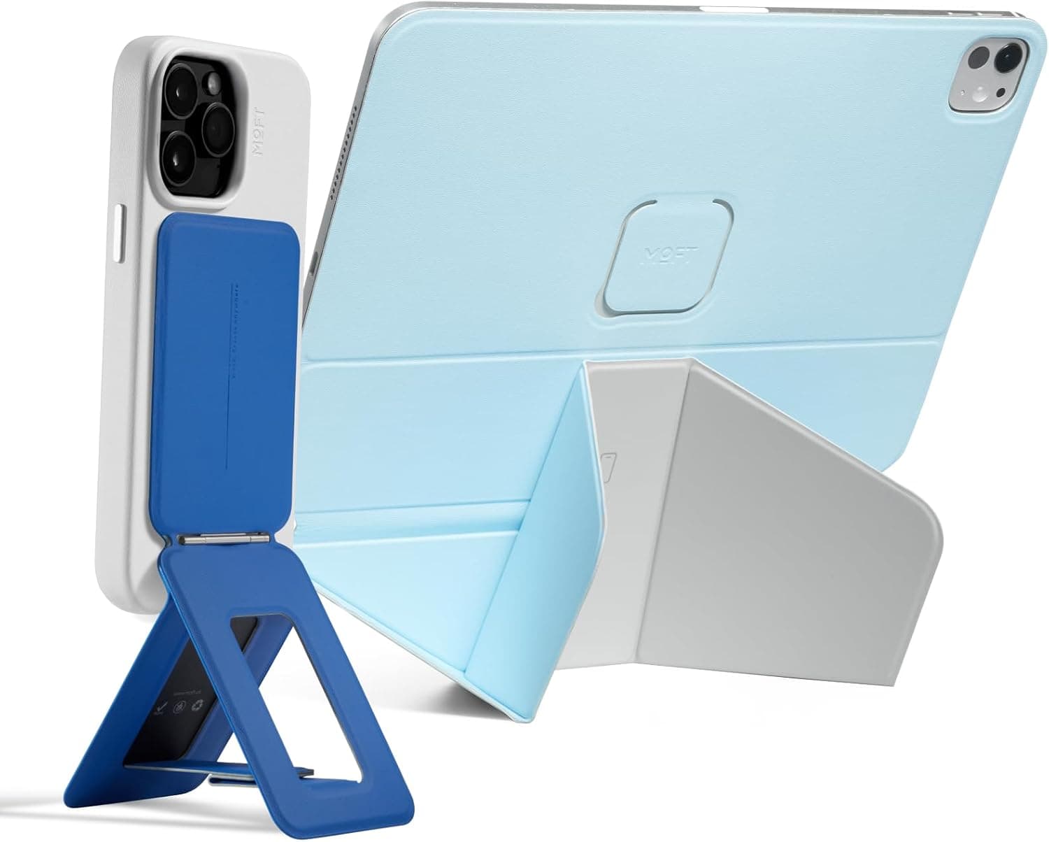 MOFT Dynamic Folio Case for iPad Pro 11 inch inch Soothing Mist x Misty Cove & Phone Tripod Stand Sapphire