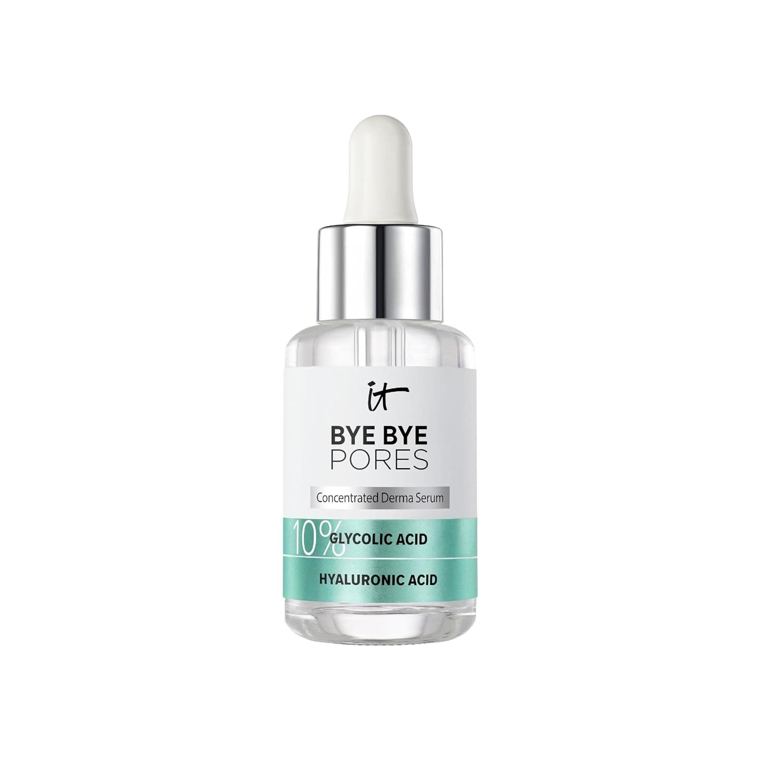 IT Cosmetics Bye Bye Pores 10% Glycolic Acid Face Serum - Visibly Minimizes Pores In 1 Week & Gently Exfoliates to Help Refine Skin’s Texture - With Hyaluronic Acid for Hydration -1 Fl. Oz