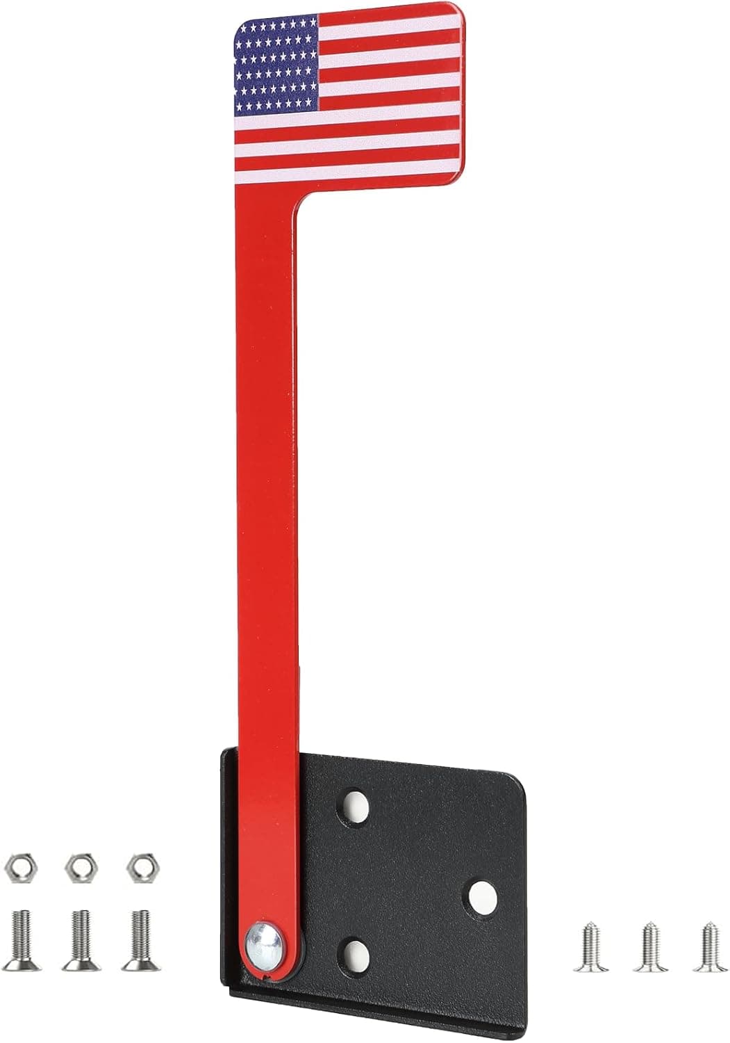 Mailbox Flag Replacement Kit, Heavy Duty Flag for Mailbox, Galvanized Steel Mailboxes Accessories, Two-Way Installation, Pattern of American Flag