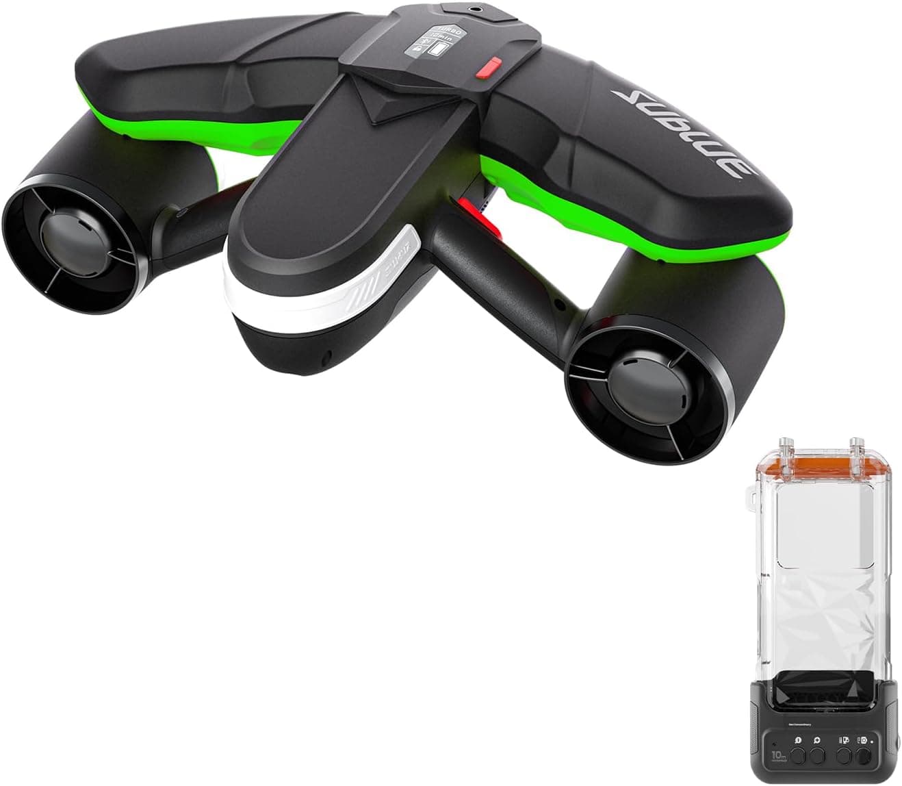 sublue Navbow Underwater Scooter (Green) with H1 Smart Waterproof Phone Case Bundle Set