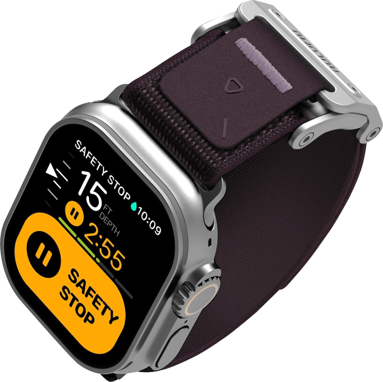 Aulumu A11 Mag Buckle Slim Band Designed for Apple Watch Band | for Apple Watch Ultra [1/2/3] 49mm, Series 11/10/9/8/SE2/7/6/SE/5/4/3/2/1 46mm/45mm/44mm | Stainless Steel Magnetic Clasp - Purple