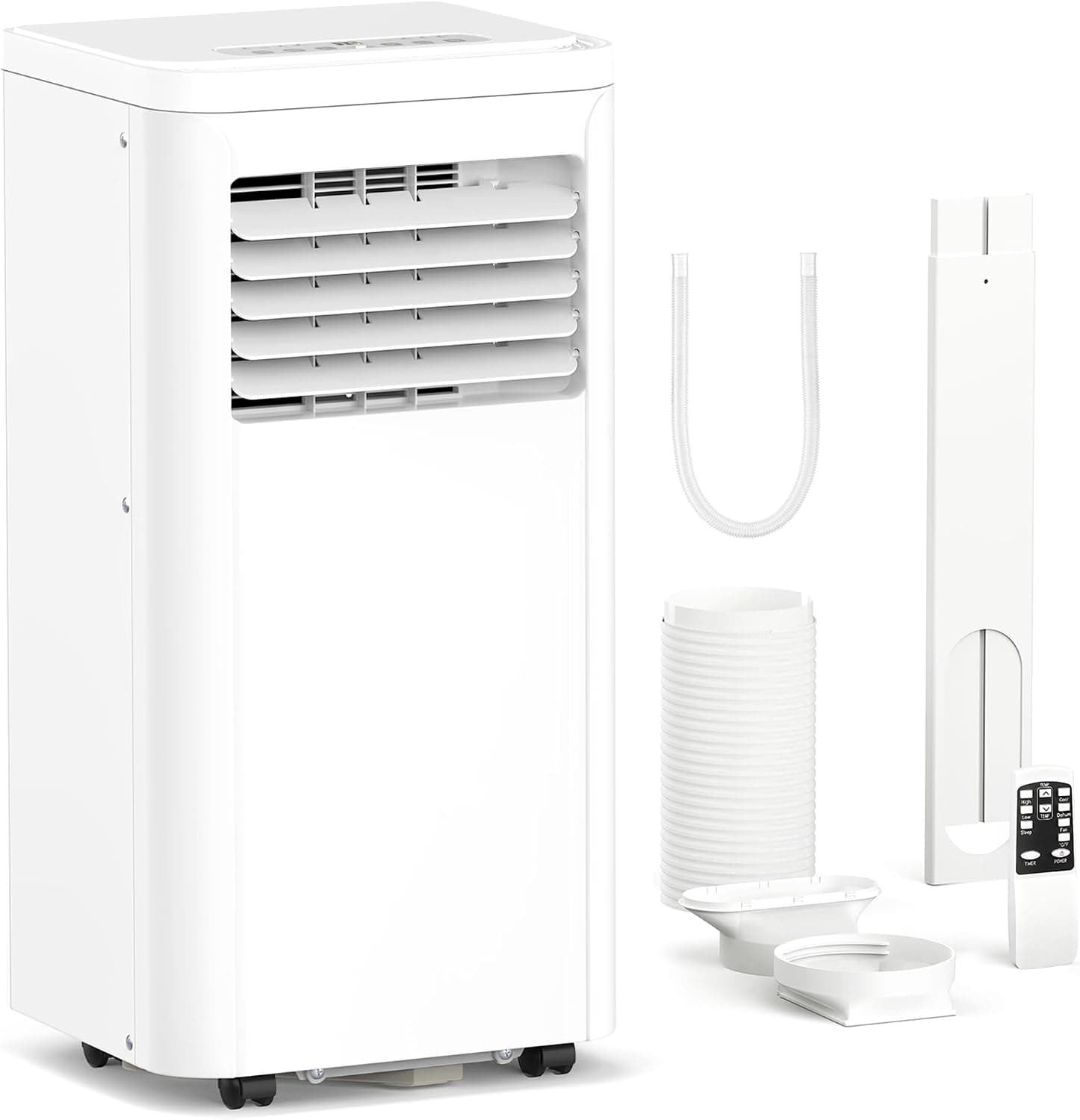 Electactic 7000 BTU Portable Air Conditioners for Rooms up to 350 Sq.Ft, 4 Modes Portable AC Unit with Cool, Dry, Fan and Sleep Modes, Remote and LED Display, Installation Kits for Home, Apartment