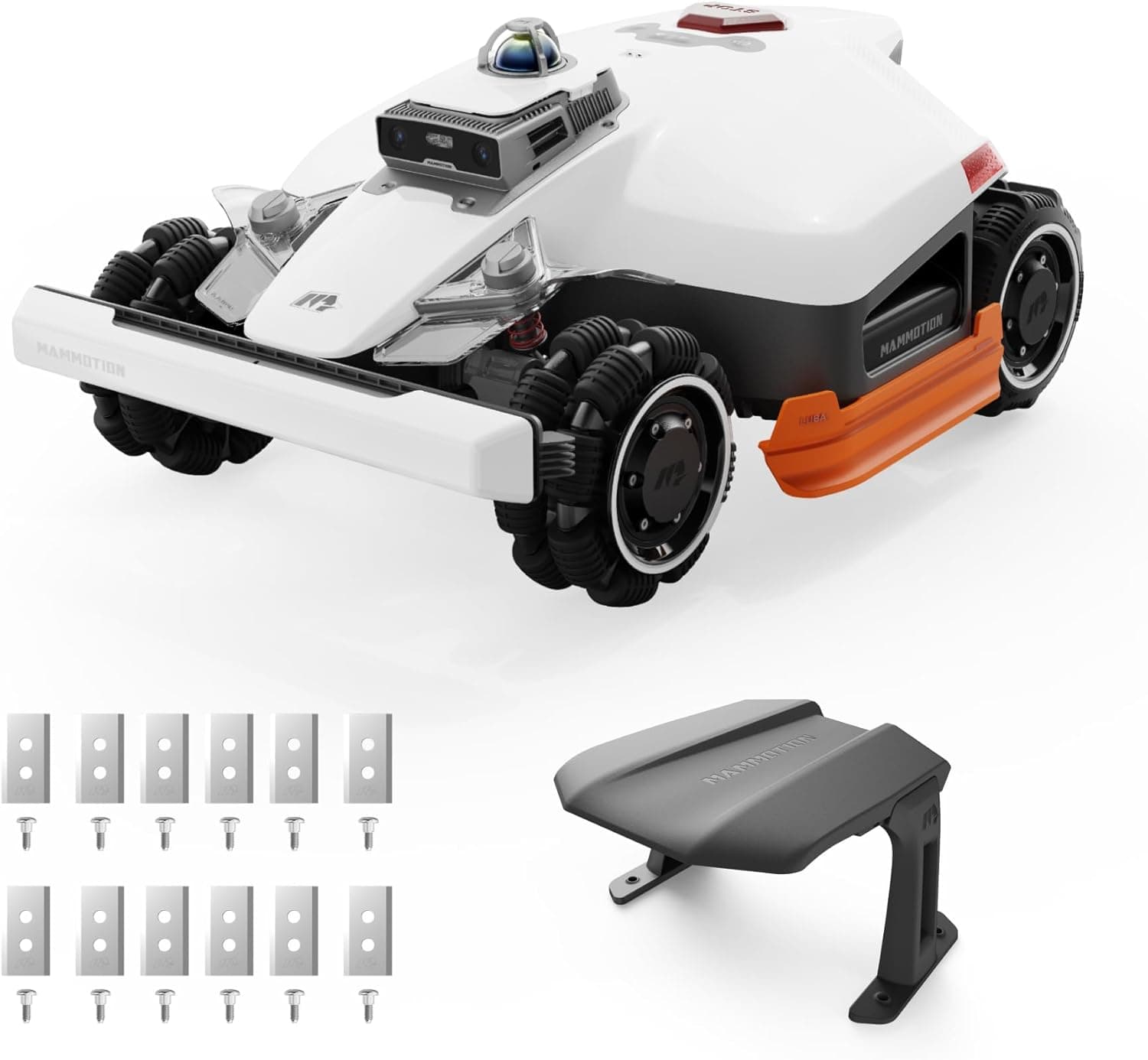 Mammotion LUBA 3 AWD 1500H Robot Lawn Mower Ultimate Kit, with Garage & Blades, Wire-Free for 0.37 Acre, 360° LiDAR+AI Vision, 80% Slopes, 15 Multi-Zone Management, Cut Height 2.2"-4.0"