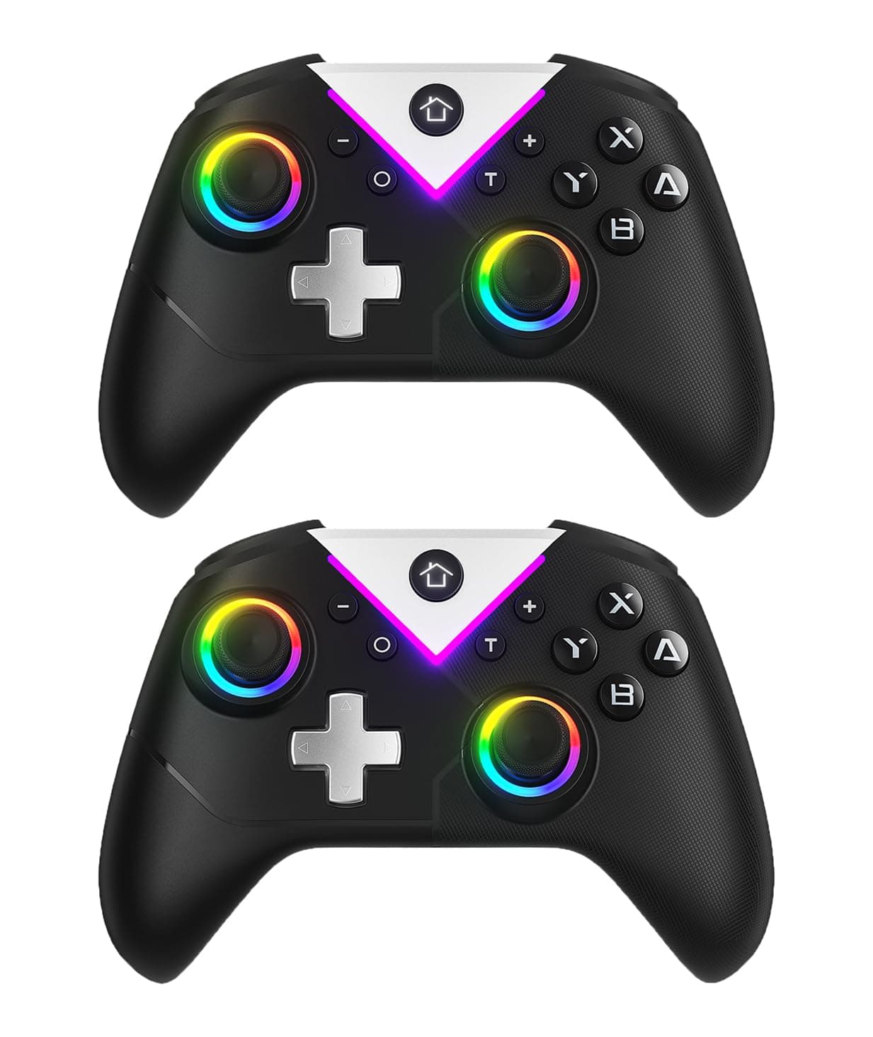 Dinosoo RGB Wireless Controller for Nintendo Switch 2/1 Lite/OLED, PC, with Bluetooth, Turbo, Macro, Hall Trigger, 6 Gyro Axis, Dual Vibration, Screenshot - 2 Pack