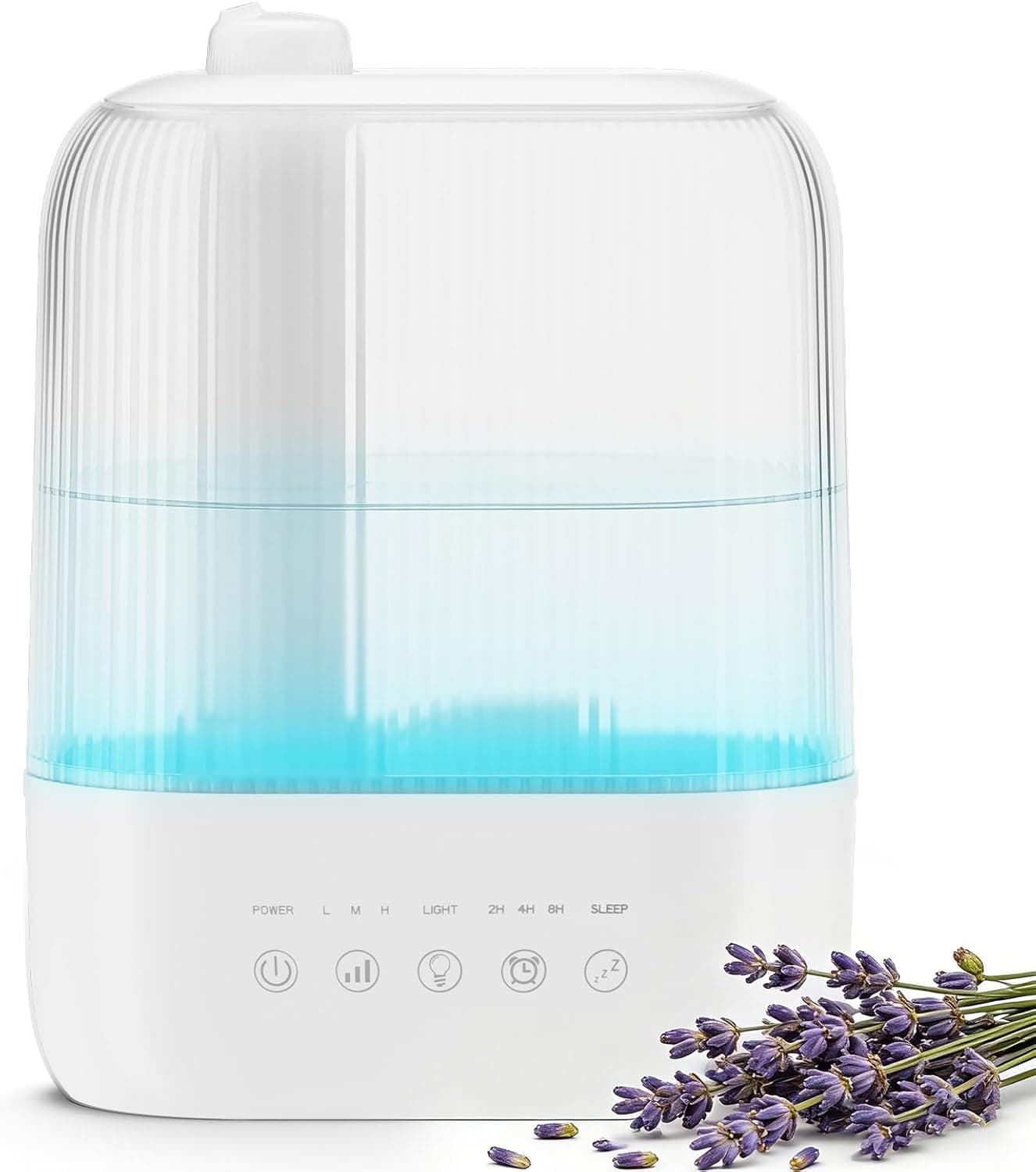 Electactic 2.8L Top Fill Humidifier, Essential Oil Diffuser & Cool Mist Humidifiers, Smart Humidity Control, Quiet Ultrasonic, 360° Nozzle, 7-Color Light for Bedroom, Home Office