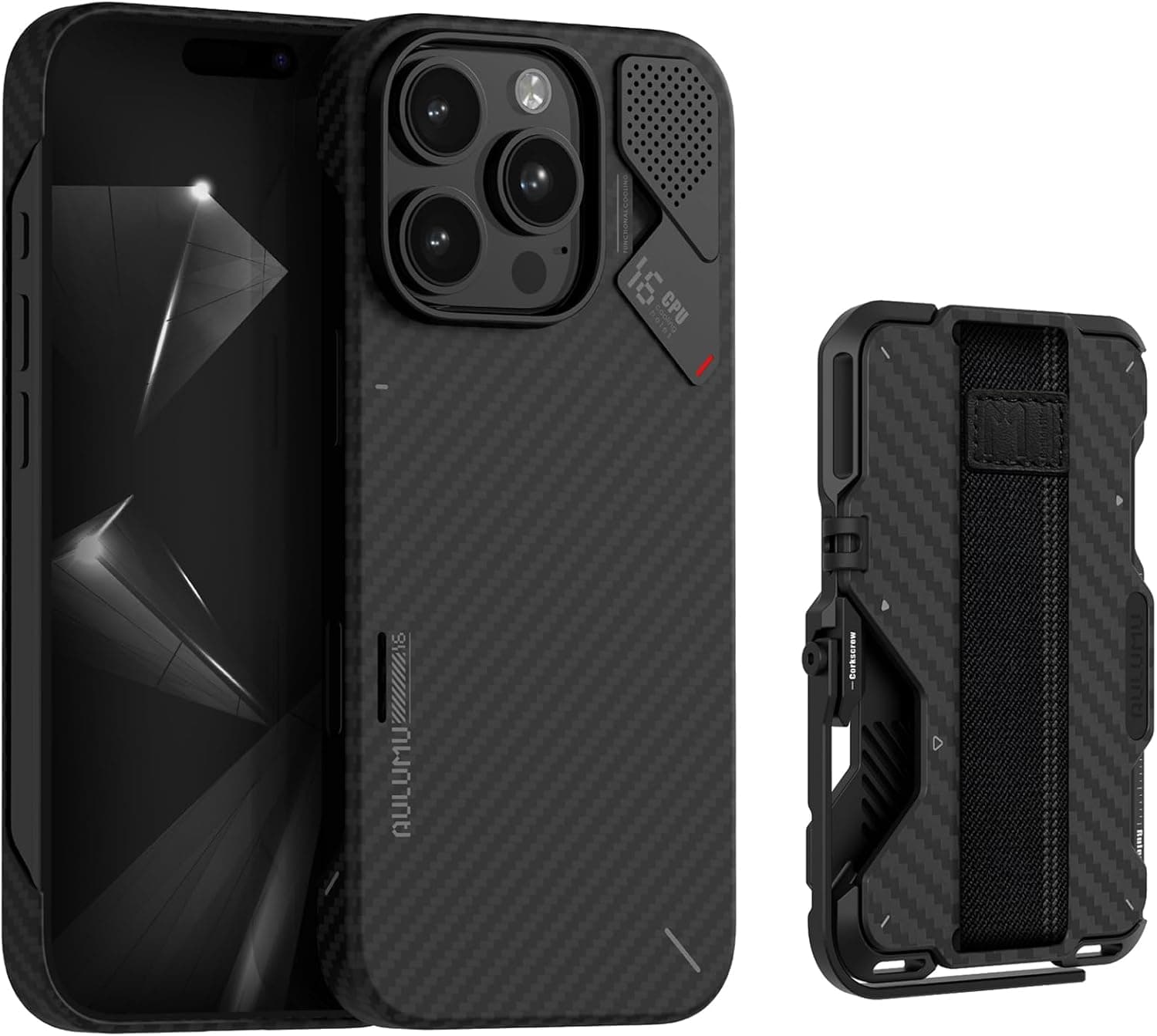 Aulumu A16 Aramid Fibre + G03 Carbon Fibre for iPhone 16 Pro | Luxury Technology Kit