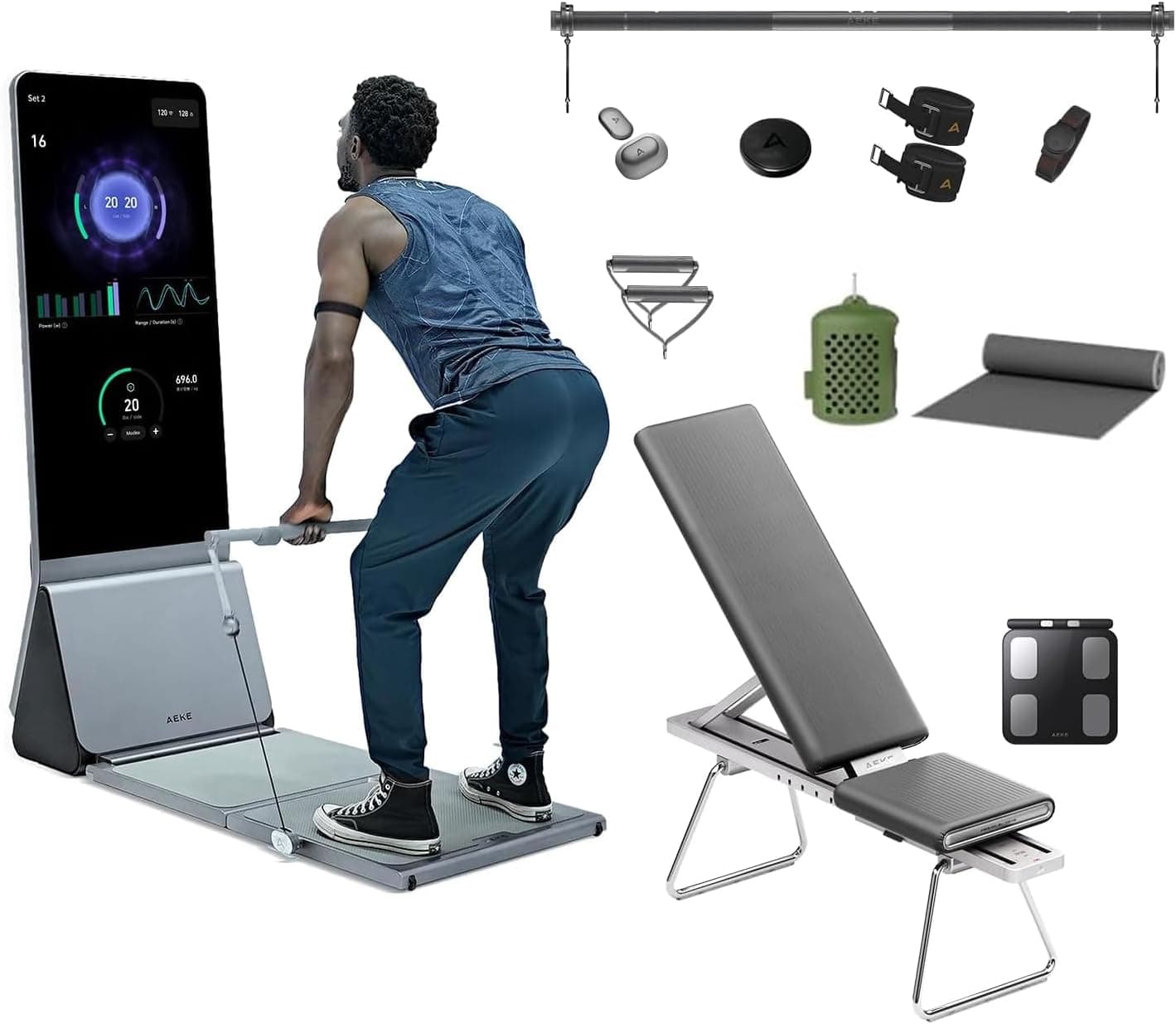 AEKE K1 Smart Home Gym System+Workout Towel