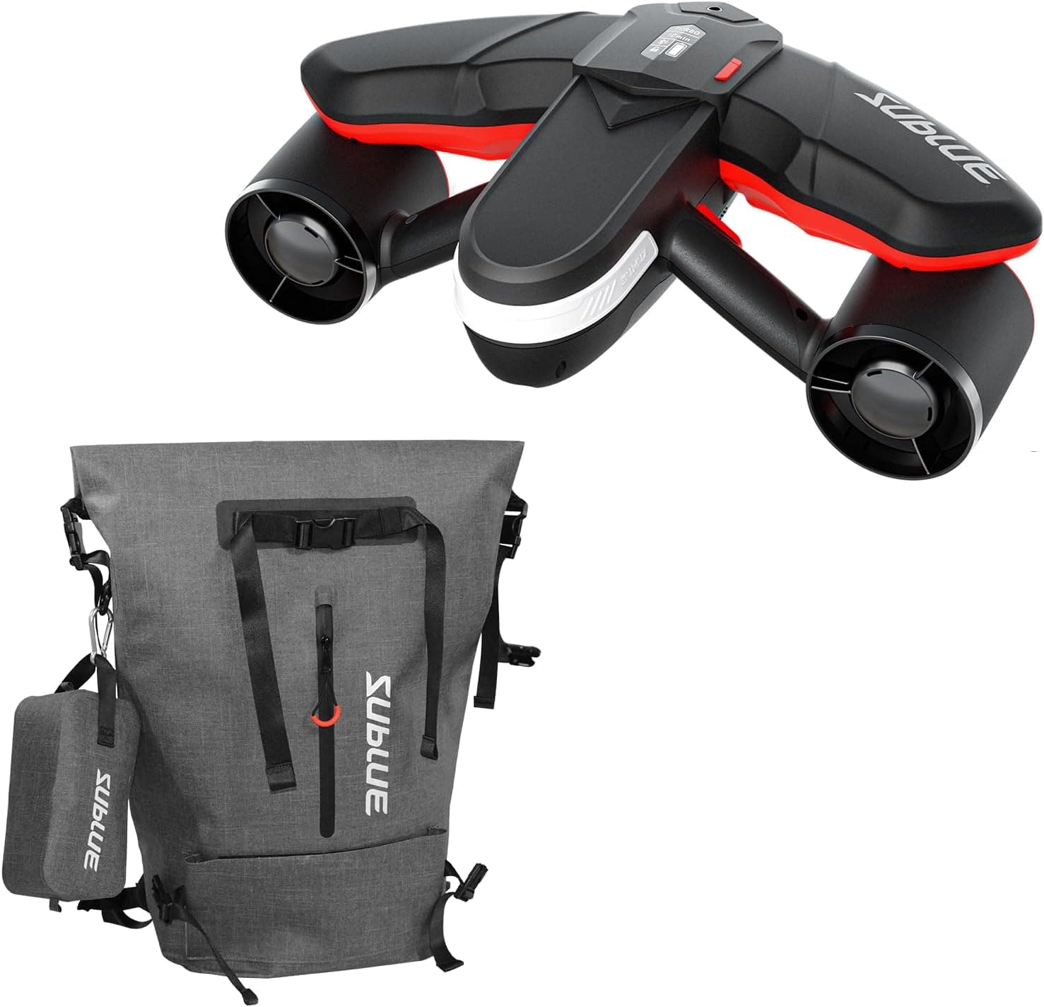 sublue Navbow Underwater Scooter with Waterproof Backpack Dual Motors Action Camera Mount 3 Gear Speed 4.47mph 60 Minutes 131ft Swimming Pool Diving Snorkeling for Adults