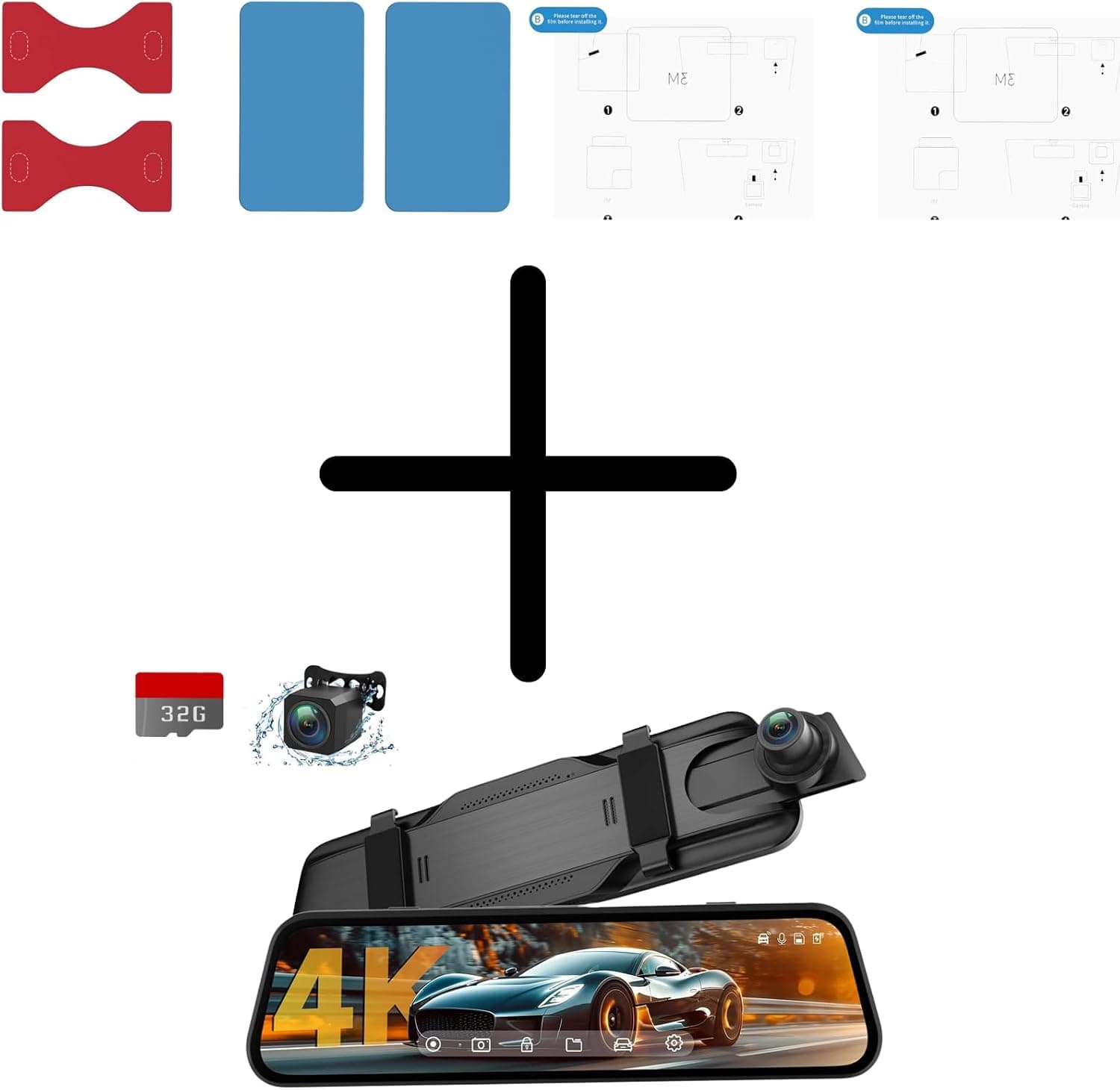 Veement 4k Rear View Mirror Camera & Dash Cam Installation Accessories