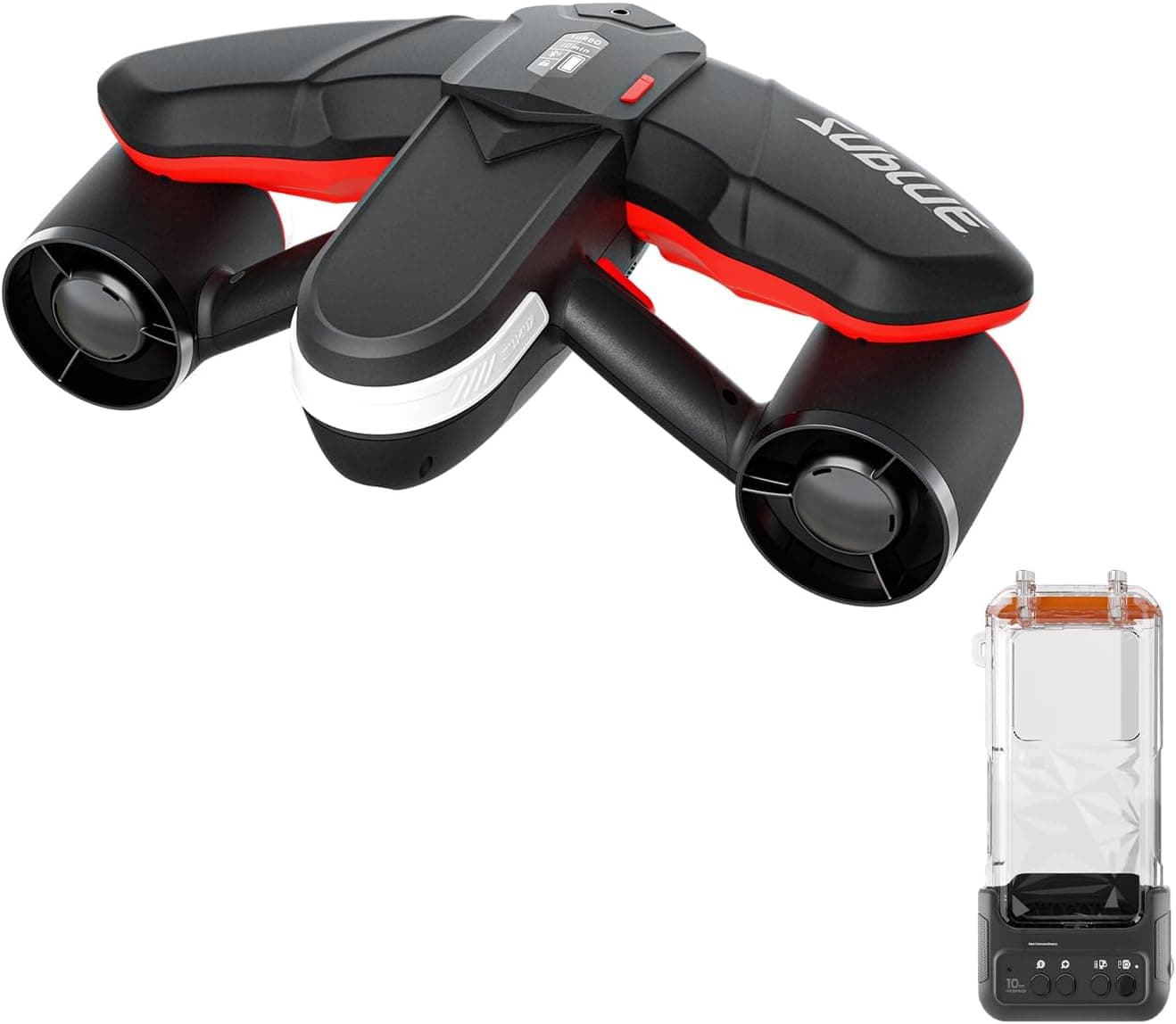 sublue Navbow Underwater Scooter (Red) with H1 Smart Waterproof Phone Case Bundle Set