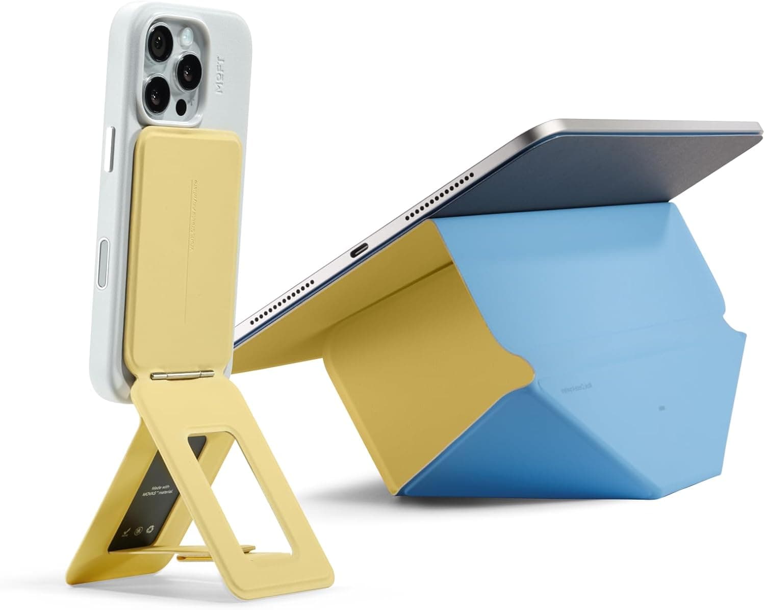 MOFT Dynamic Folio Case for iPad Air 11 Panna Cotta & Phone Tripod Stand Panna Cotta