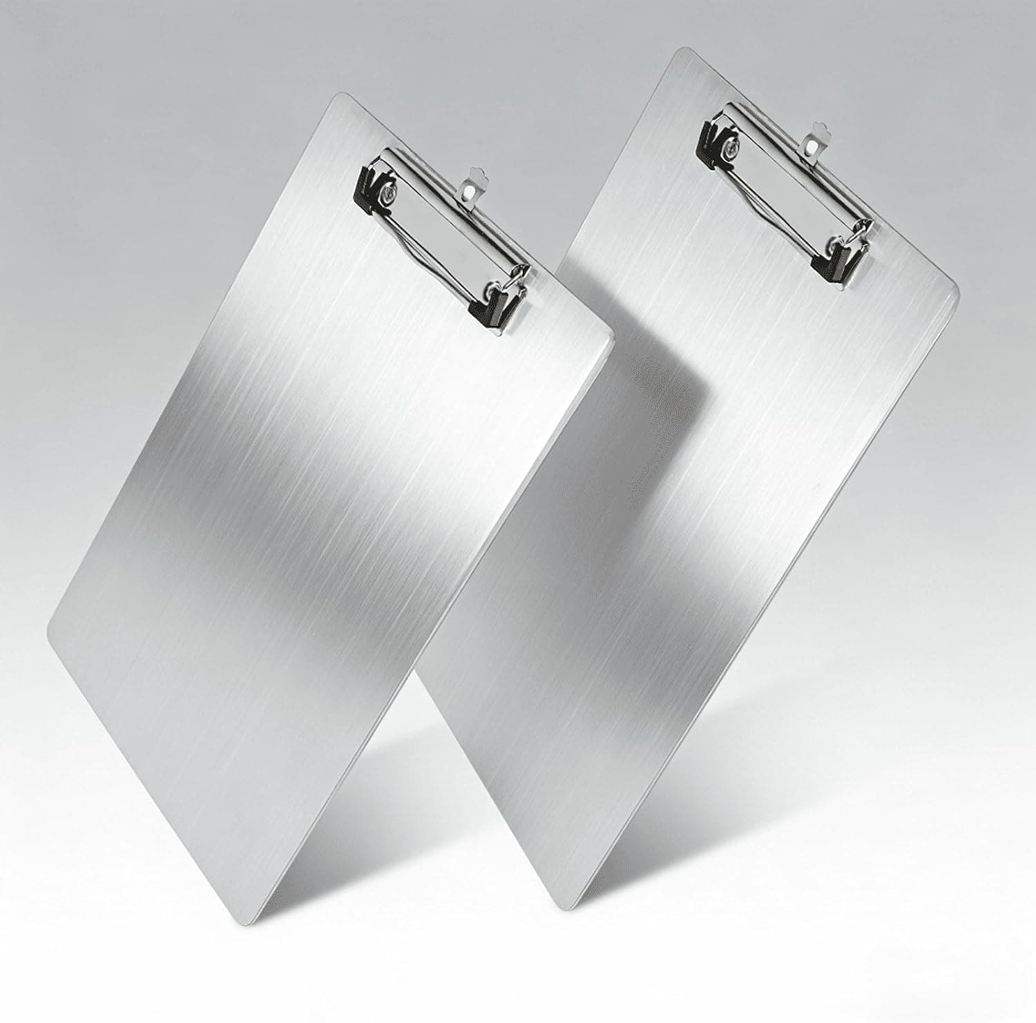 2 Pack Aluminum Clipboard 12.5 x 9 Inch, Metal Clip Board Plate for A4 Letter