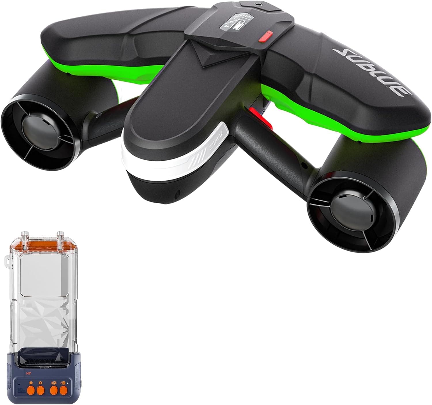 sublue Navbow Underwater Scooter (Green) with H1 Smart Waterproof Phone Case Bundle Set