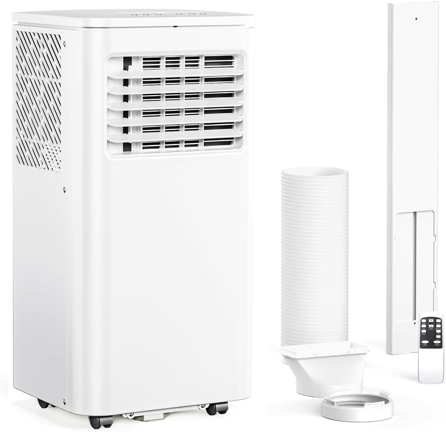 COWSAR 8,000 BTU Portable Air Conditioners Cool Up to 350 Sq.Ft, Dehumidifier & Fan Modes, Dual Wind Speeds, Remote Control & LED Digital Display for Residential & Commercial Spaces