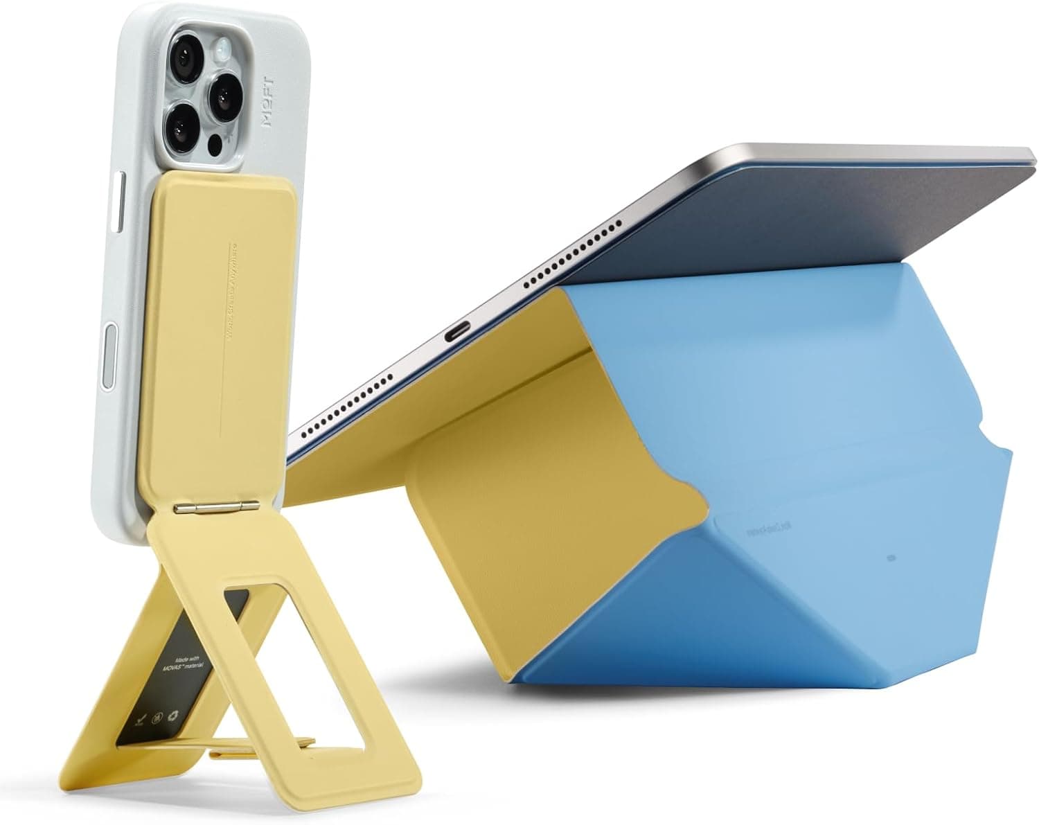 MOFT Dynamic Folio Case for iPad Air 13 Panna Cotta & Phone Tripod Stand Panna Cotta