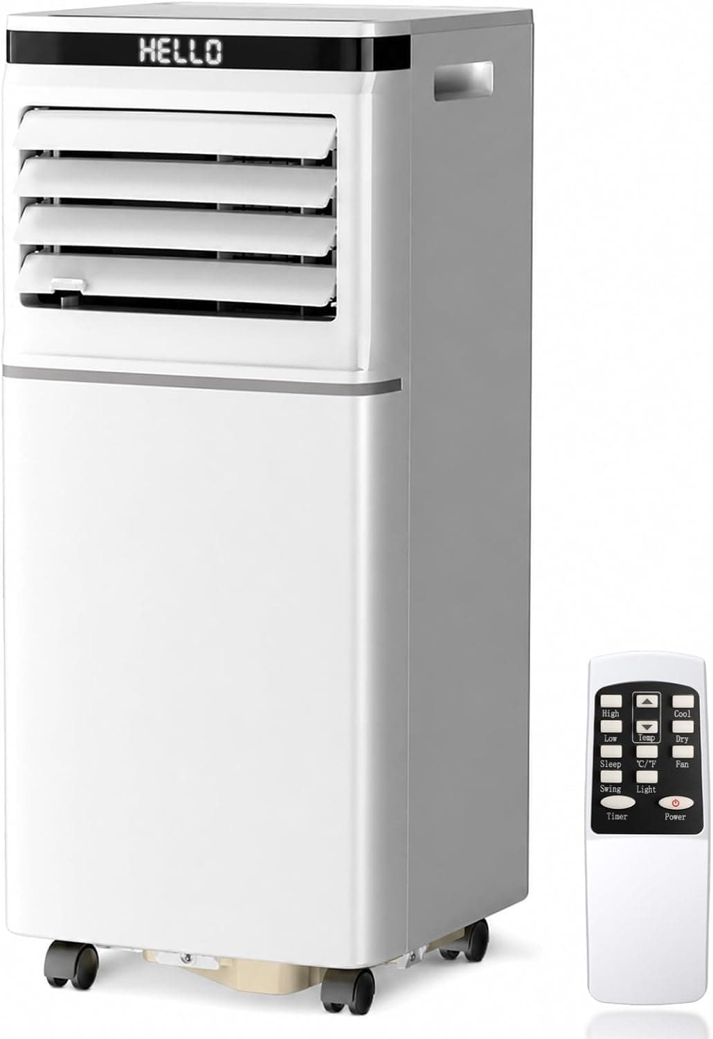 Antarctic Star 8000 BTU Portable Air Conditioner, Fast Cooling Portable AC Unit for Bedroom, 3-in-1 with Dehumidifier & Fan, Quiet Sleep Mode, 24H Timer, Easy Install for Small Rooms & Office