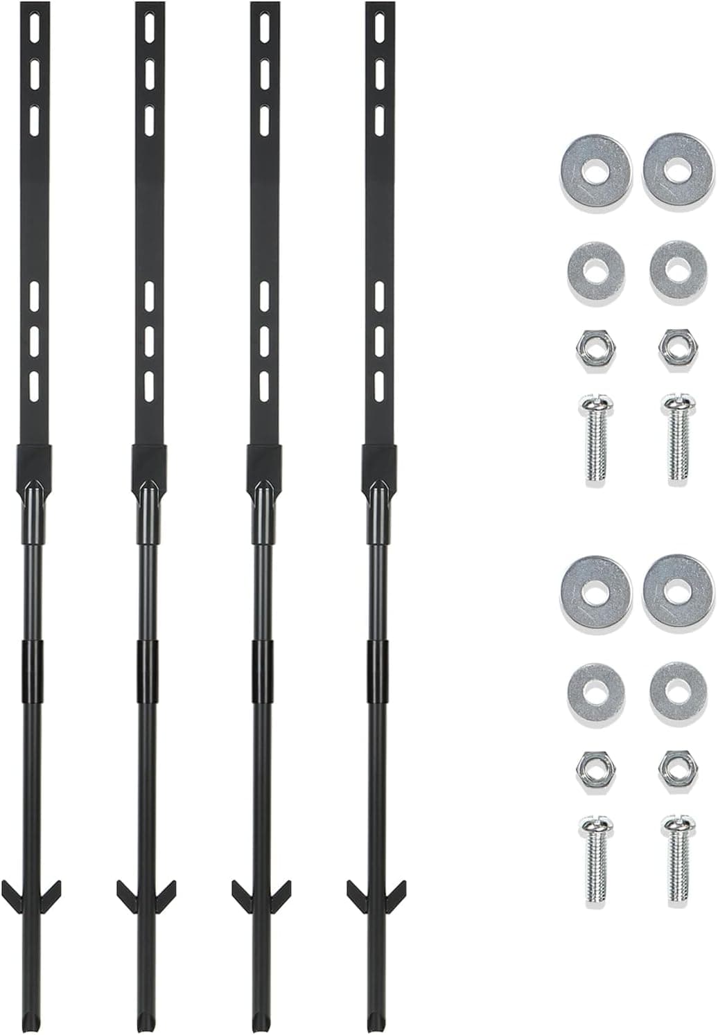 Yard Sign Stake,Metal Sign Post,4 Feet Signs Holder with Holes for Outdoor Lawn Garden, Lightweight & Abjustable Garden Stakes, Easy to Mount,Strong.4-Pack