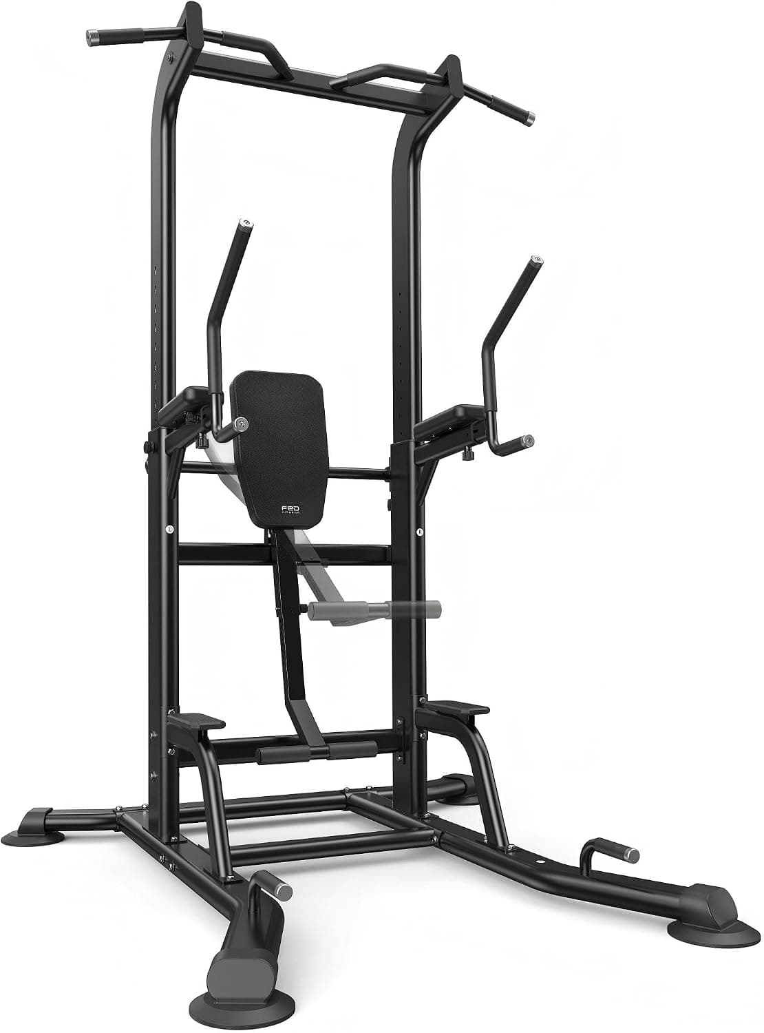 Heavy Duty Power Tower, Light Commercial Grade Steel Frame, 800 LBS Weight Capacity, Multi-Function Pull Up Bar & Dip Station with Crunch Leg Raise, Home Gym Gear for Back and Core Workout