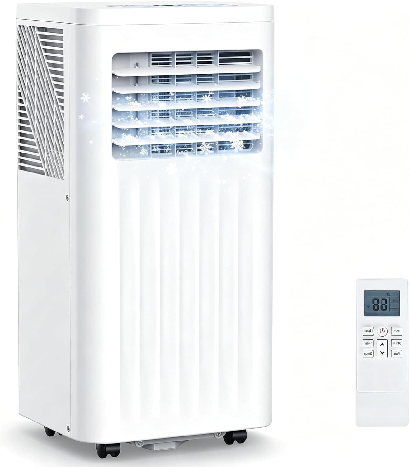 COWSAR 10000 BTU Portable Air Conditioners, 4-in-1 Cool up to 550 Sq.Ft, Portable AC with 4 Modes Room Air Conditioner with Remote/LED Display/24Hrs Timer/360° Wheels, Ideal for Home/Office