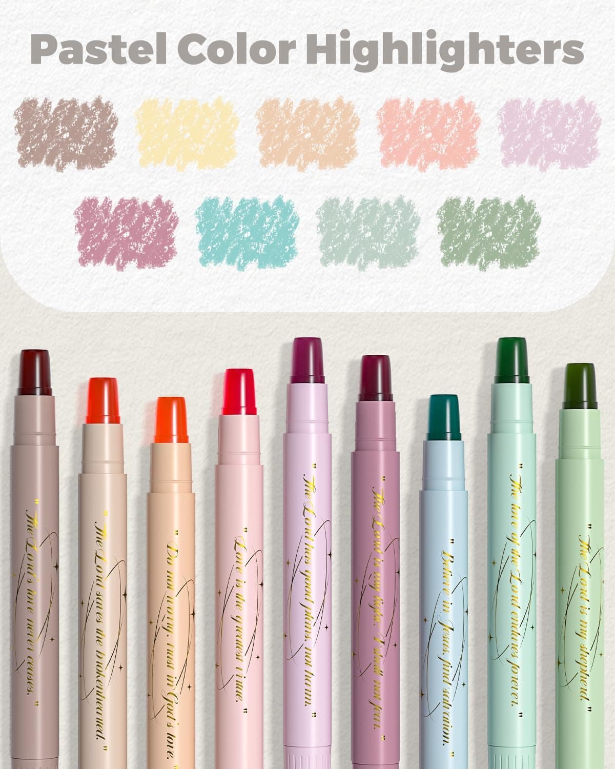 WEMATE Bible Highlighters No Bleed & Large Pencil Case