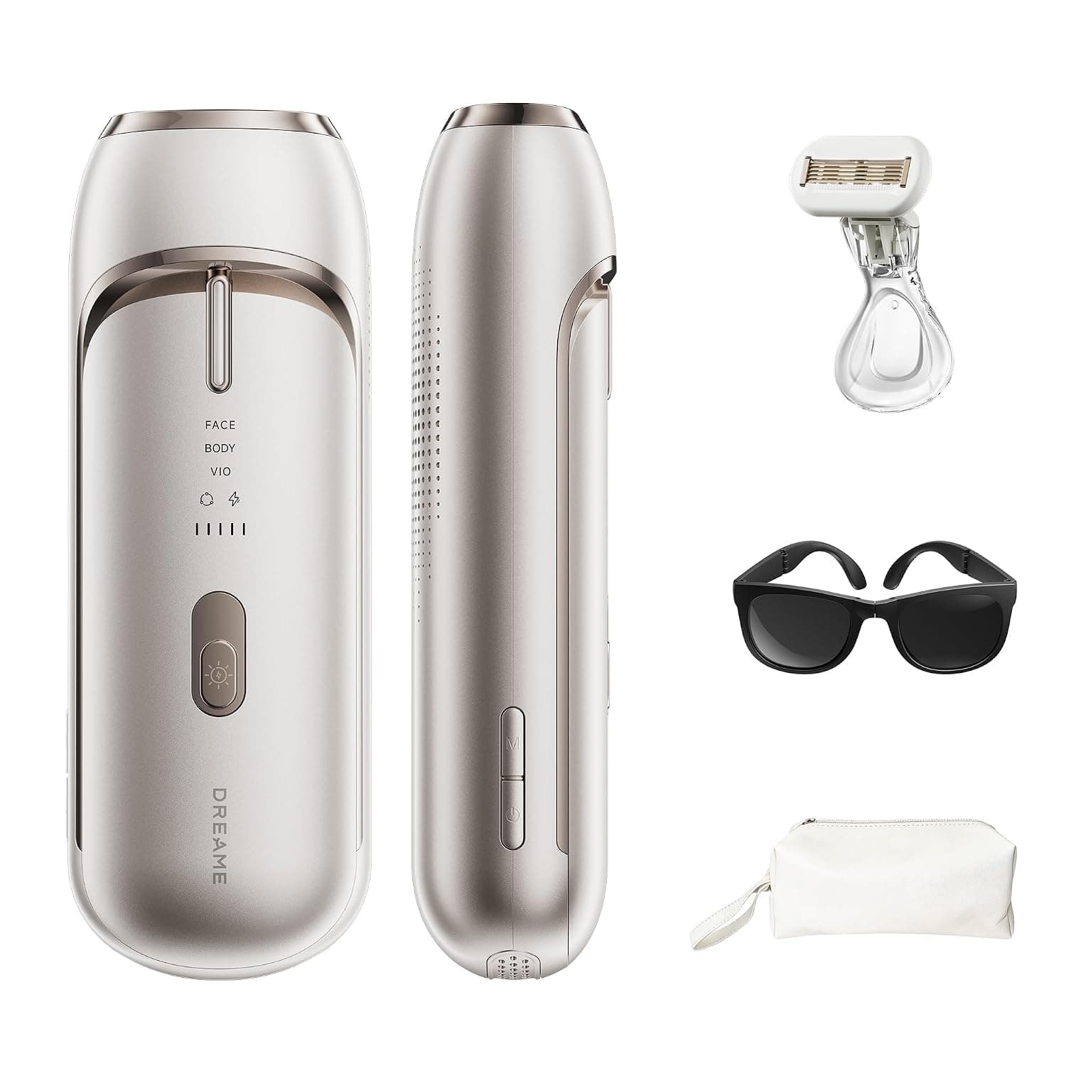 Dreame Nova IPL Hair Removal with Dual-Lamp 27J Output, Sapphire ICE Cooling, 3.9cm² Window, 0.2s Flash, Adaptizone AI Detection, Photon Skincare, Up to 96% Reduction Full-Body for Women and Men